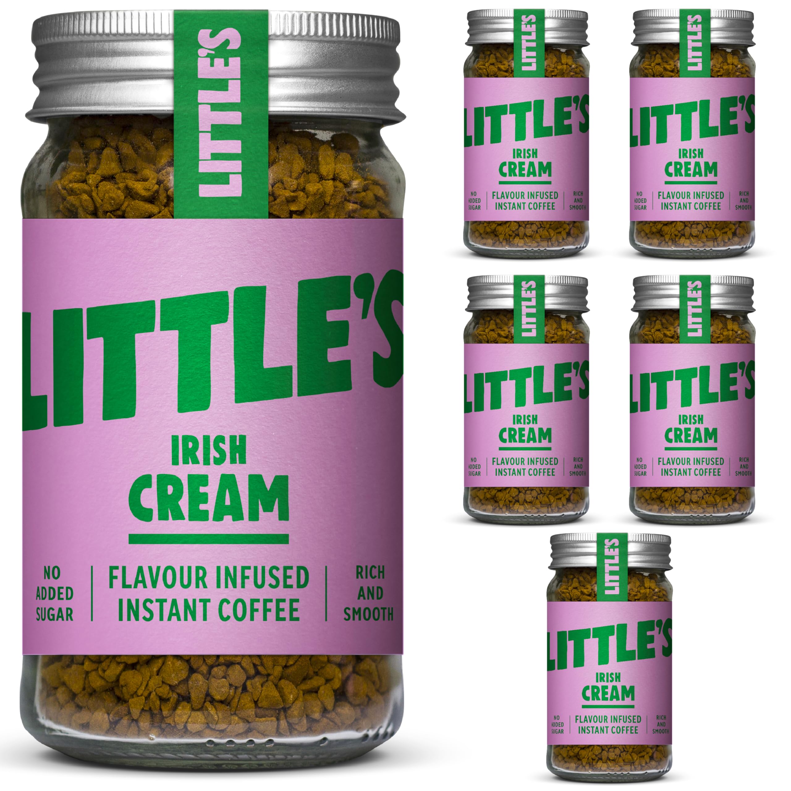 Sponsored Ad – Little's Irish Cream Flavoured Instant Coffee, 6 Pack (50g x 6) - Rich & Smooth Coffee, Infused With Irish Cream Flavour - Vegan Friendly, Low Calories, No Added Sugar