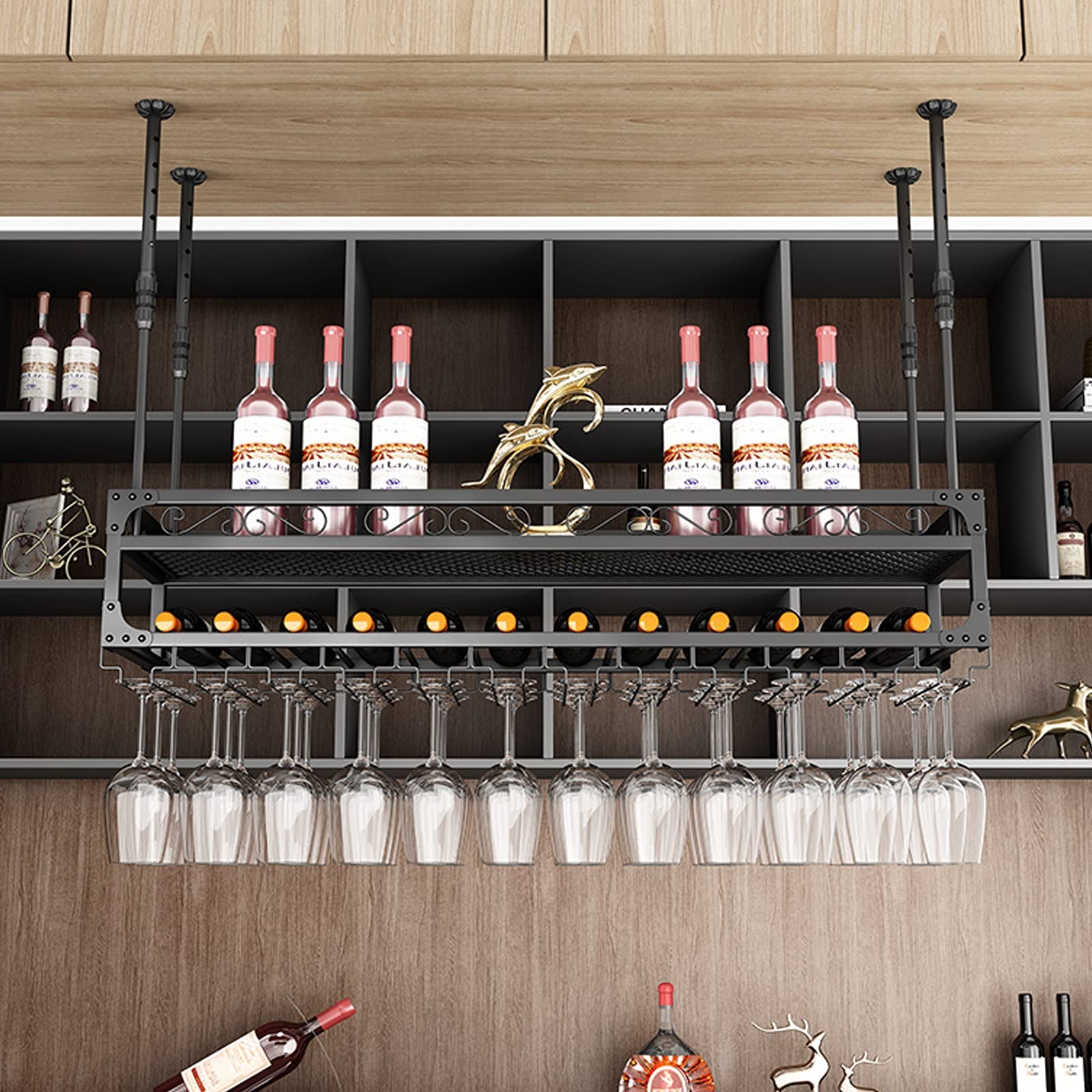 Présentoirs de bar créatifs et porte-bouteilles de luxe réglables