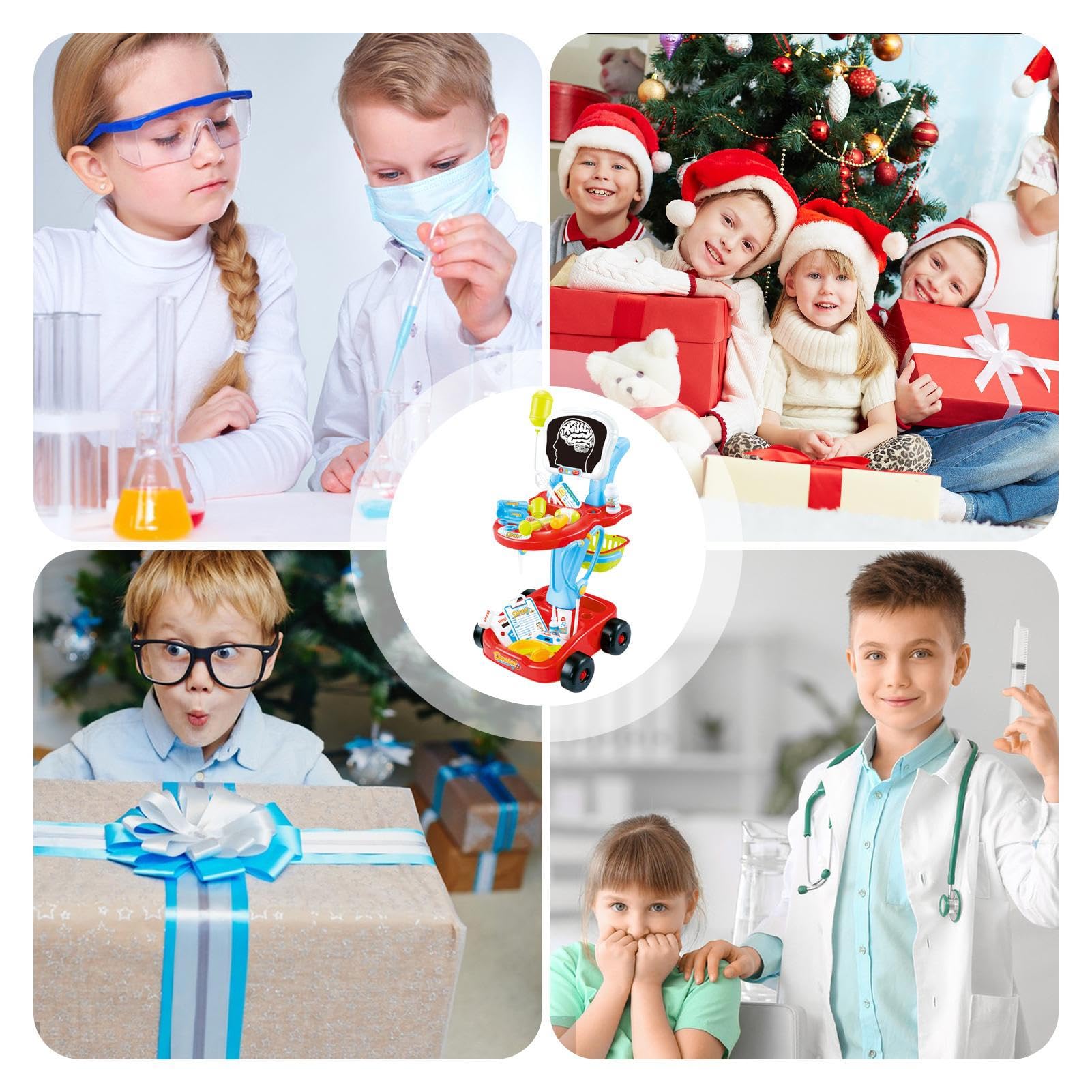 Juguetes Médicos | Kit De Carrito Médico Electrónico De Simulación | Conjunto De Juego De rol De Hospital Portátil con Accesorios | Regalo De Juego De rol De Médico Imaginativo para Niños Y Niña