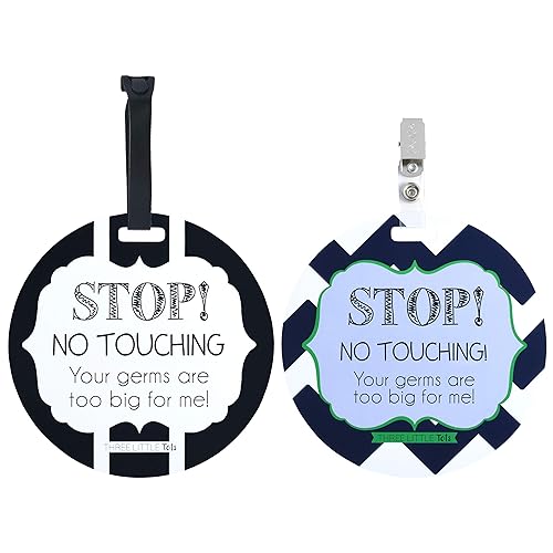 Vista 19 de Paquete de dos asientos de automóvil y cochecito de bebé sin tocar (Three Little Tots) sin tocar - Señal de seguridad para bebé sin tocar