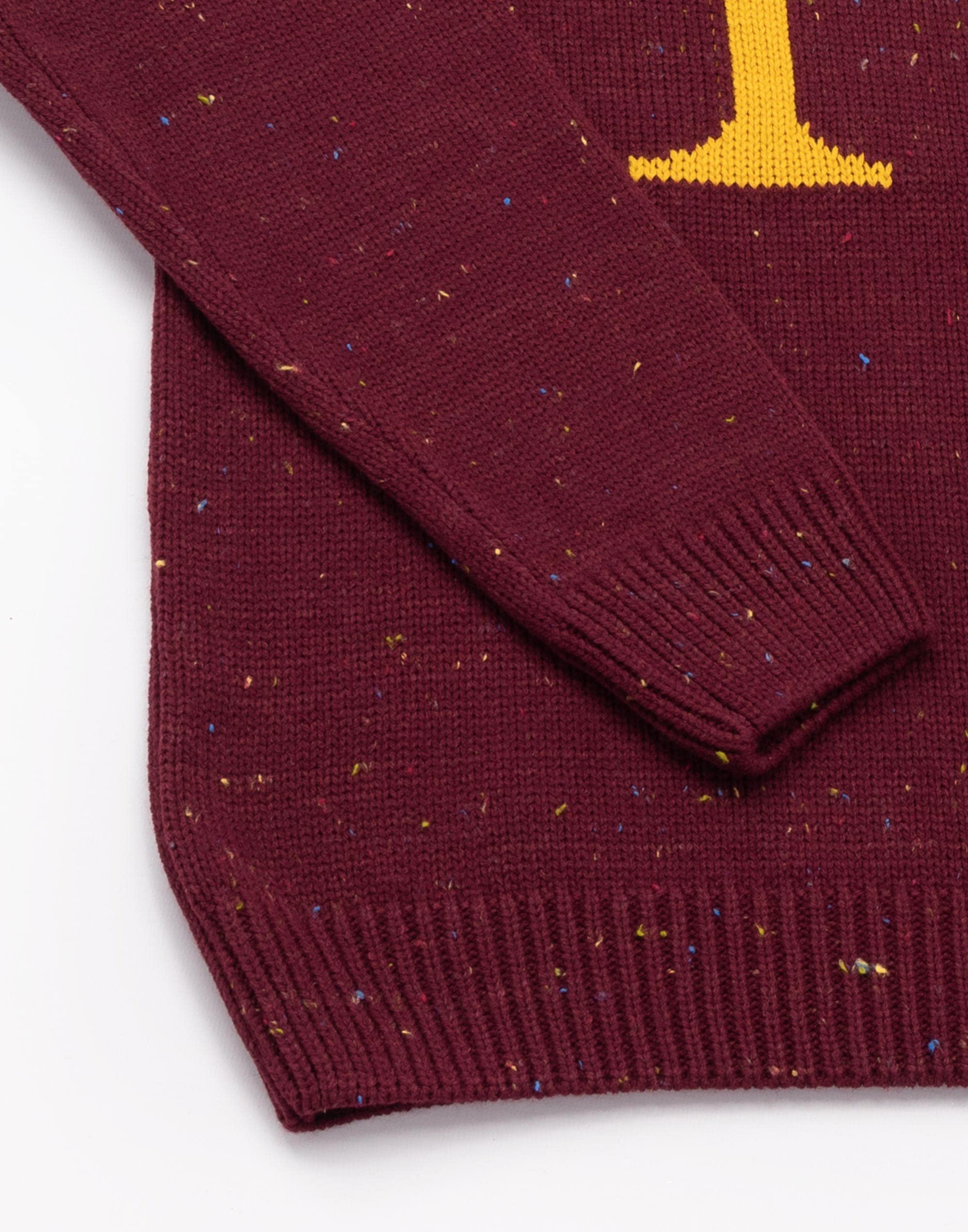 Harry Potter R dla Rona Świąteczny Sweter dla dorosłych | Męska i damska bluza z dzianiny Ron Weasley Letter R | Xmas Movie Gadżety Odzież Prezent w kolorze czerwonym | Świąteczny prezent z Hogwartu
