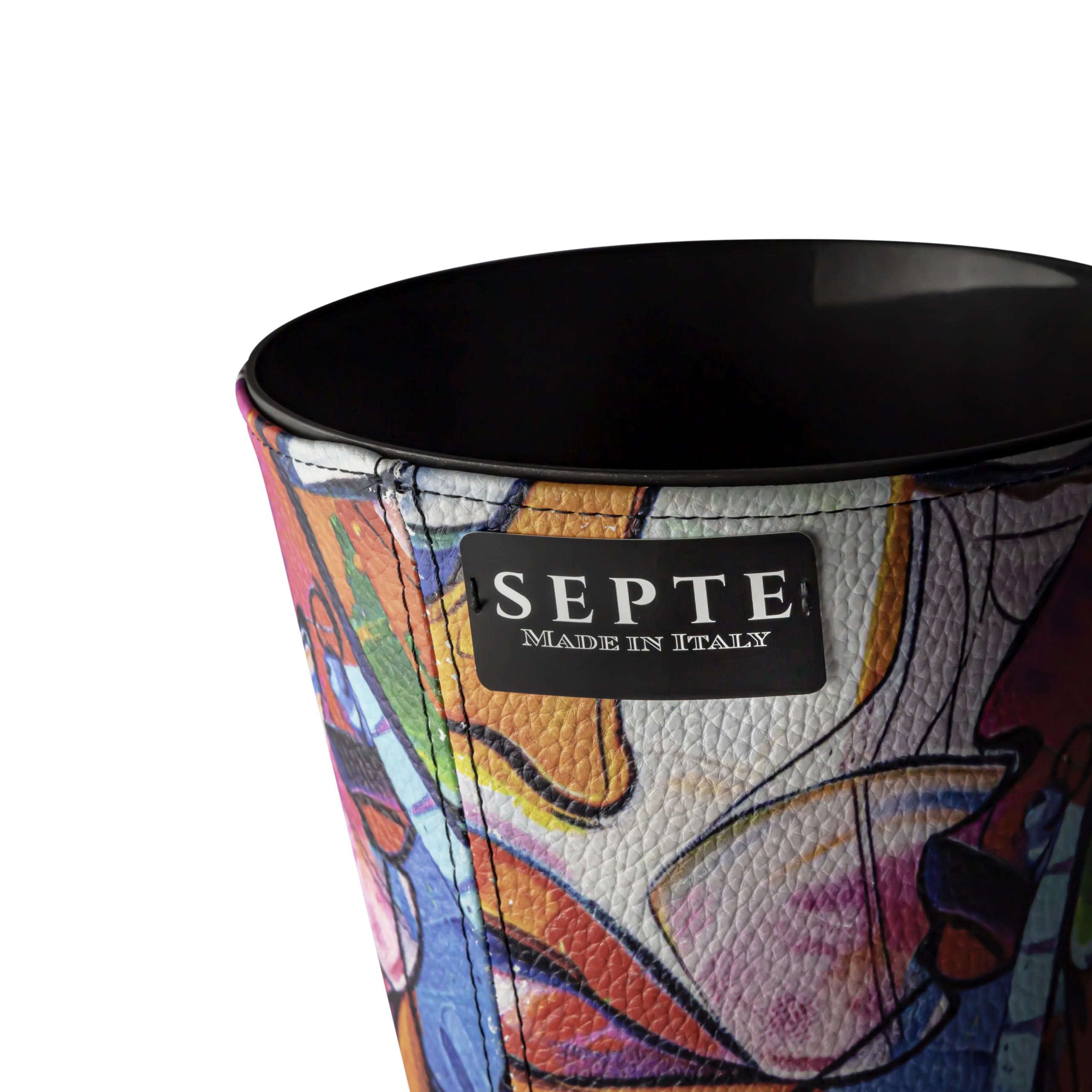 Septe Maison Deluxe – Vaso Decorativo da Interno ed Esterno in Ecopelle Lavabile – Design Moderno e Resistente – Ø18,5xH18 cm – Complemento d’Arredo Elegante per Casa e Giardino(Pablo)