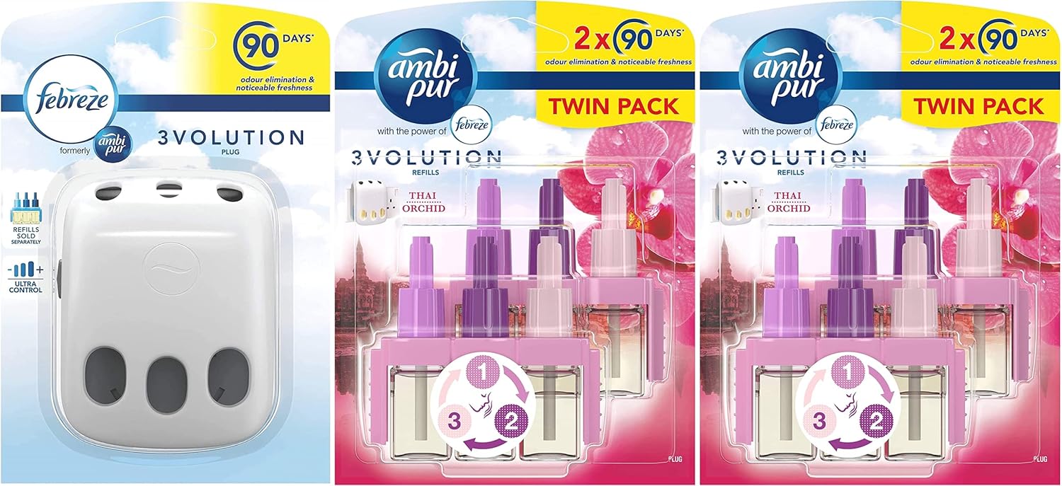 Febreze 3Volution Air Freshener Electrical Plugin Diffuser Device