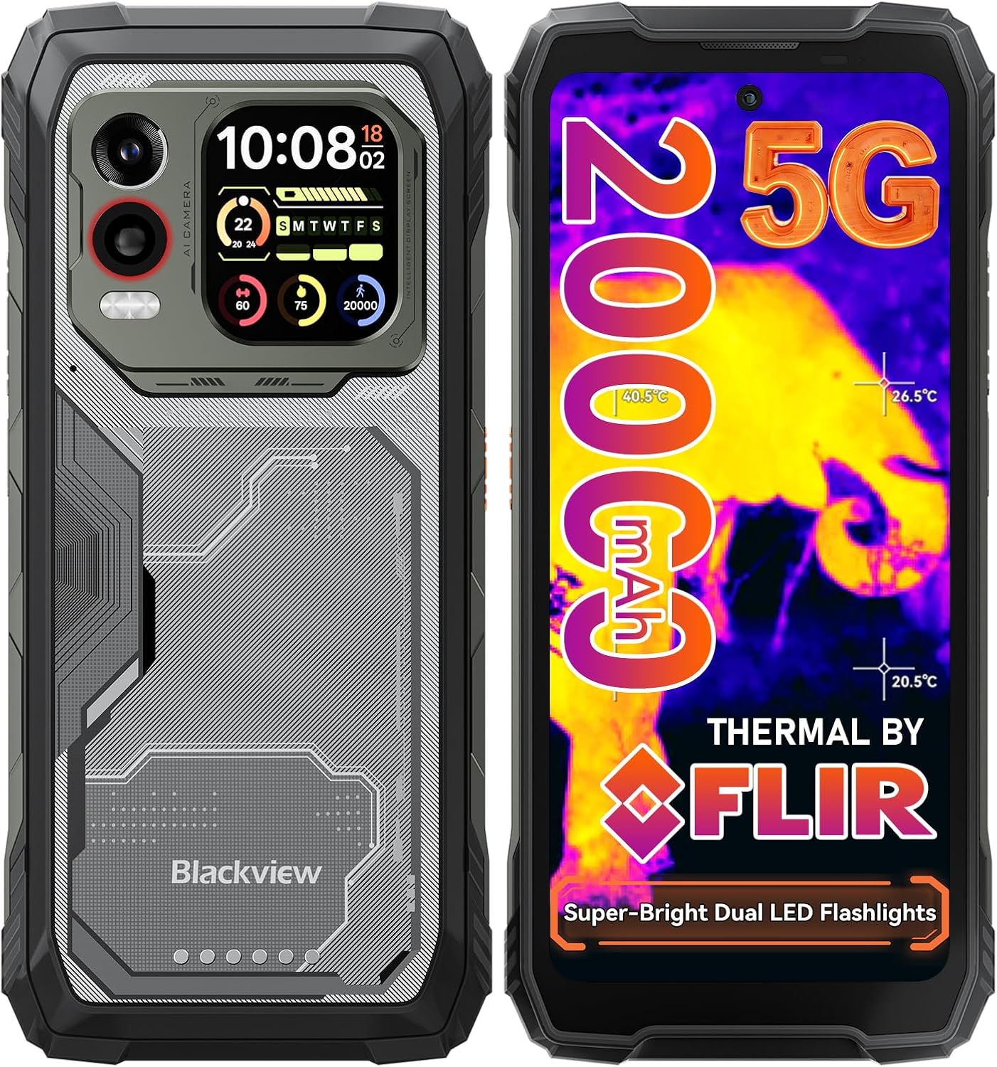 Blackview XPLORE 1 Pro AI 5G Rugged Phone Android 15(FLIR Thermal Imaging), 20000mAh 55W 36GB +256GB Rugged Smartphone Unlocked, 6.78″ 2.4K 120Hz 64MP+50MP IP69K Waterproof Dual SIM NFC/OTG/WiFi Blackview XPLORE 1 Pro AI 5G Rugged Phone Android 15(FLIR Thermal Imaging), 20000mAh 55W 36GB +256GB Rugged Smartphone Unlocked, 6.78″ 2.4K 120Hz 64MP+50MP IP69K Waterproof Dual SIM NFC/OTG/WiFi