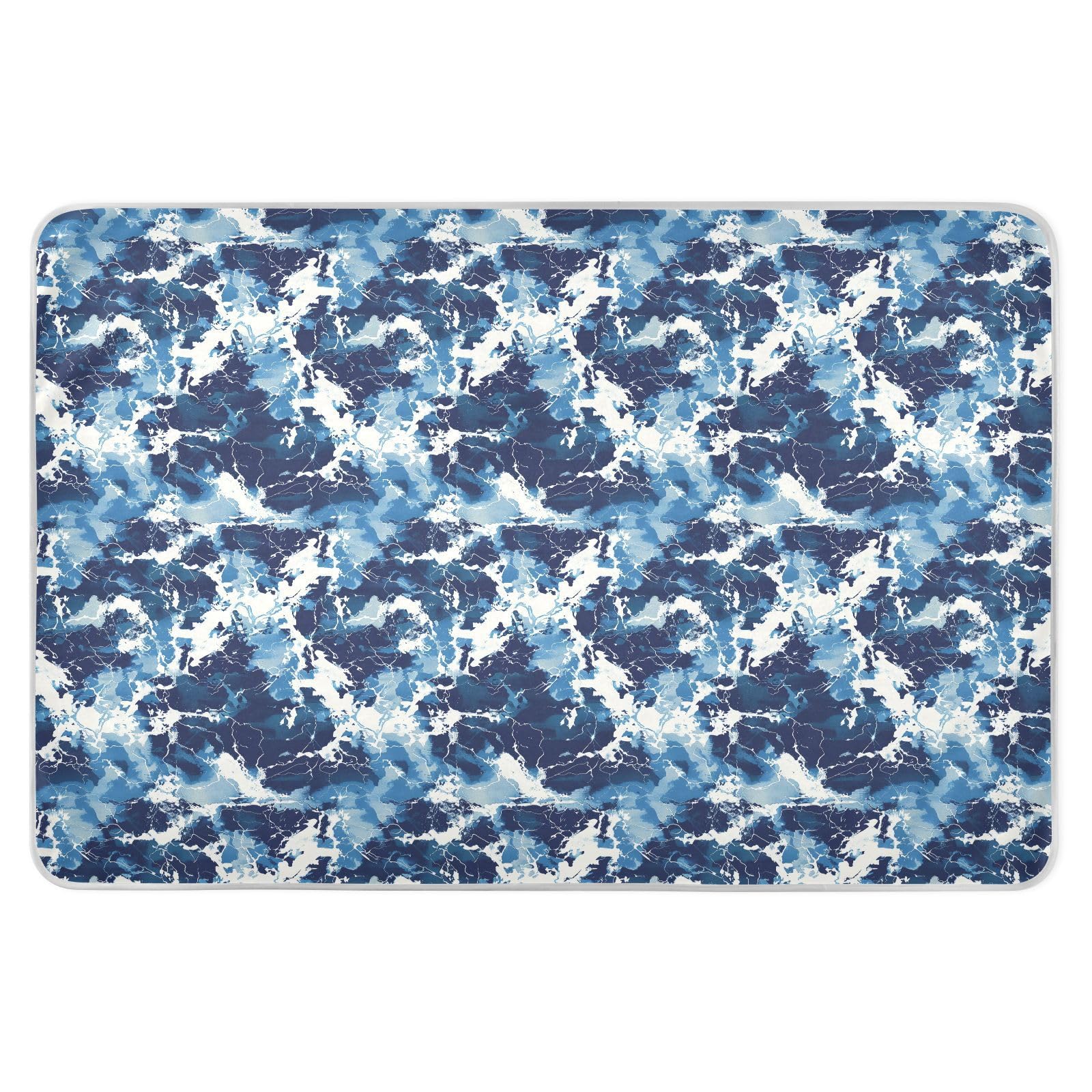 Navy Blue White Marble Pattern Potty Training Pee Pad Highly Absorbent Pets Potty Training Mat Non-Slip Pee Mats for Baby Toddler Children , 52