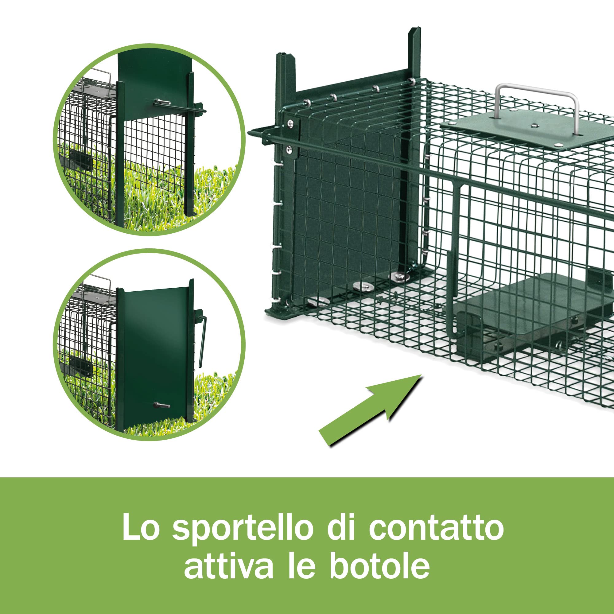 Moorland Safe 5006 - Trappola per Topi Humane, Cattura Mouse Vivo, Facile da Installare e Riutilizzare, Trappola per Ratto Senza Ucciderli, Trappola a Gabbia per l'uso in Casa, Garage, Giardini