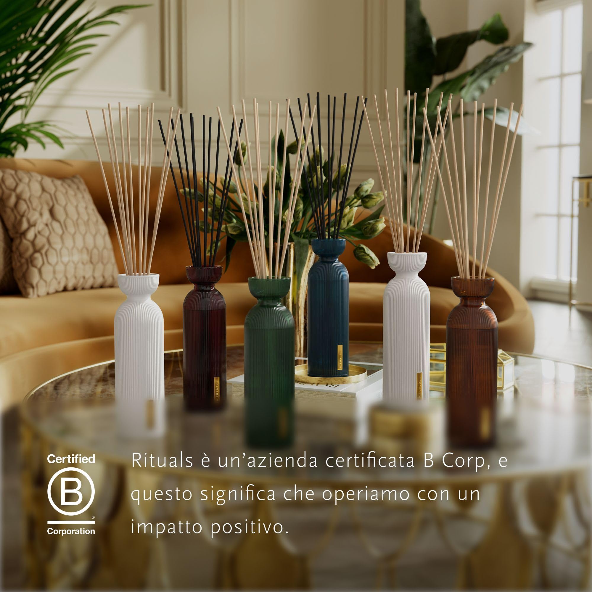 RITUALS Reed Diffuser Sticks Duo Set von The Ritual of Ayurveda, 2 x 250 ml - Mit Indischer Rose & Süßem Mandelöl - Beruhigende Eigenschaften.