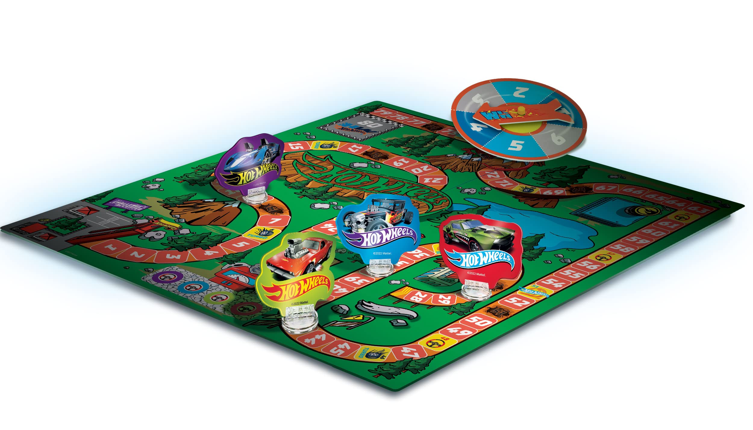 Lisciani, HOT WHEELS SPEED RACE GAME, Classic Race Board Game, For Children and Families, Includes Game Board, Spinner - Image 2