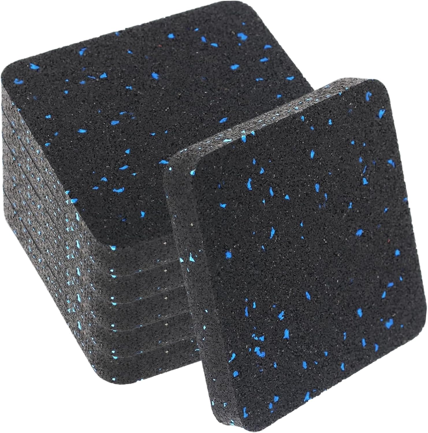 Anti Vibration Pads, 6PCS High Density Rubber Sound Absorbing Mat, 3.9×3.9×0.4 Inch Square Treadmill Mat, Exercise Equipment for Washer and Dryer, Air Compressor Anti Vibration Treadmill Pad