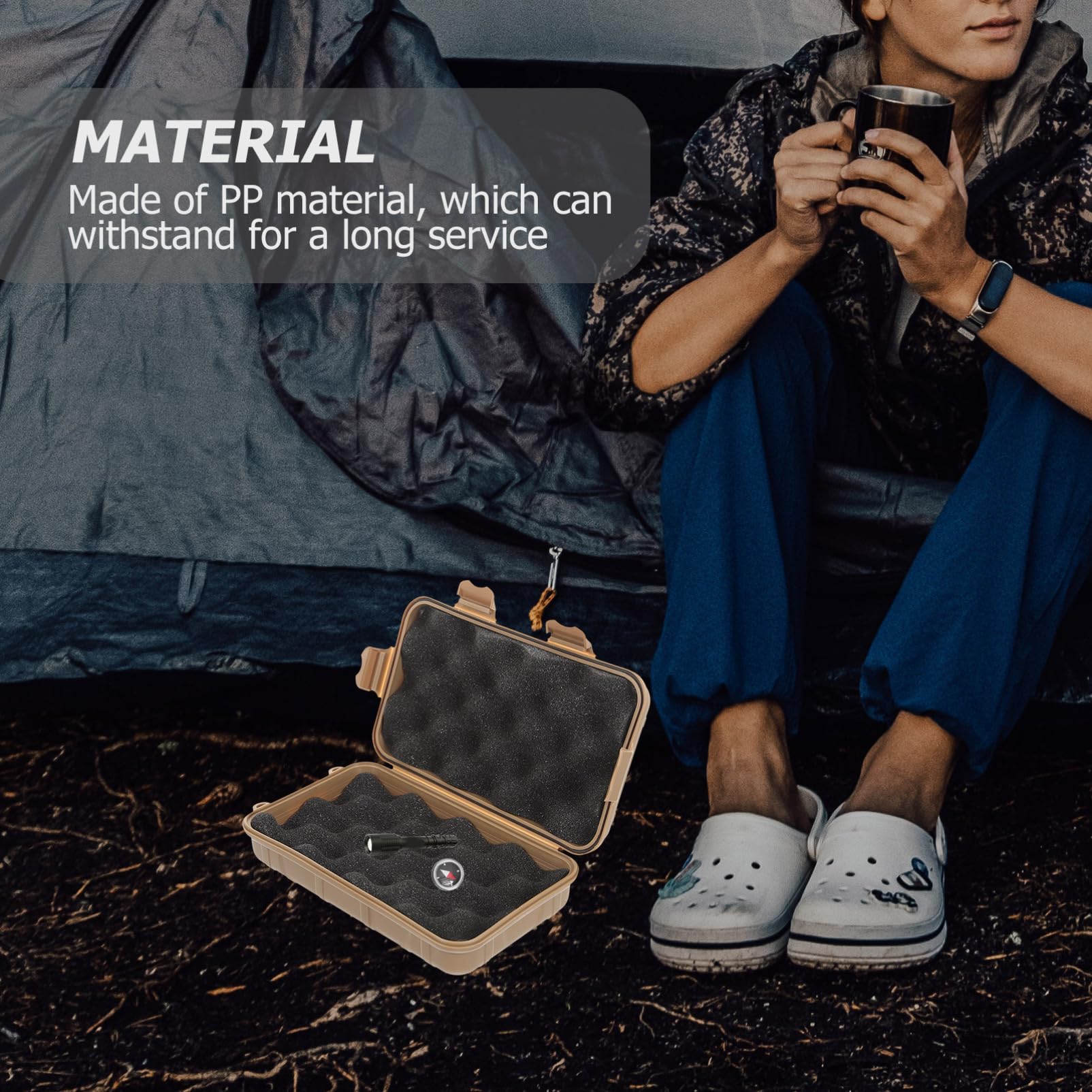 LIOOBO Tragbare Ausrüstung Notfallsicherer Koffer Streichhölzer Outdoor Schlüsselbehälter Survival Geräte Organizer Survival Geräte Organizer Feldzubehör Pp