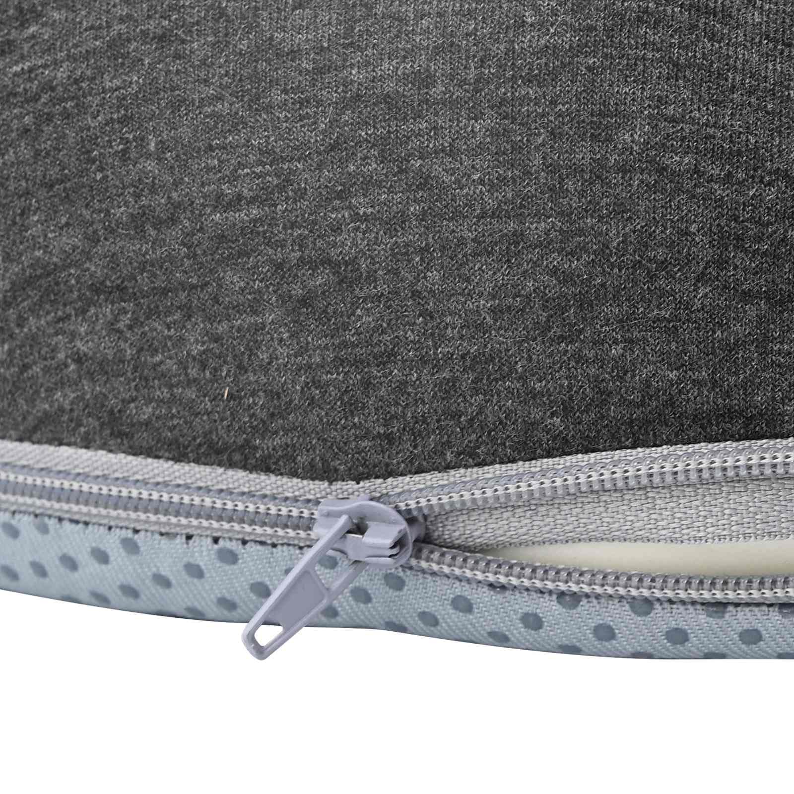 Cuscino Seduta Ergonomico in Memory Foam Grigio 42x36,5x8 cm | Supporto comodo per sedia da ufficio o cucina, con fodera traspirante rimovibile per il benessere quotidiano.