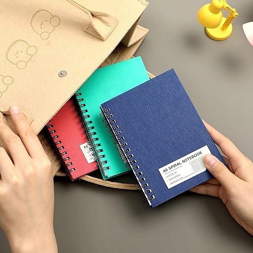 Miniatura 4 de FLYING EAGLE Cuaderno de espiral más grande, paquete de 3 cuadernos B5 de tapa dura de plástico de 0.315 in, 3 colores, 468 páginas para trabajo