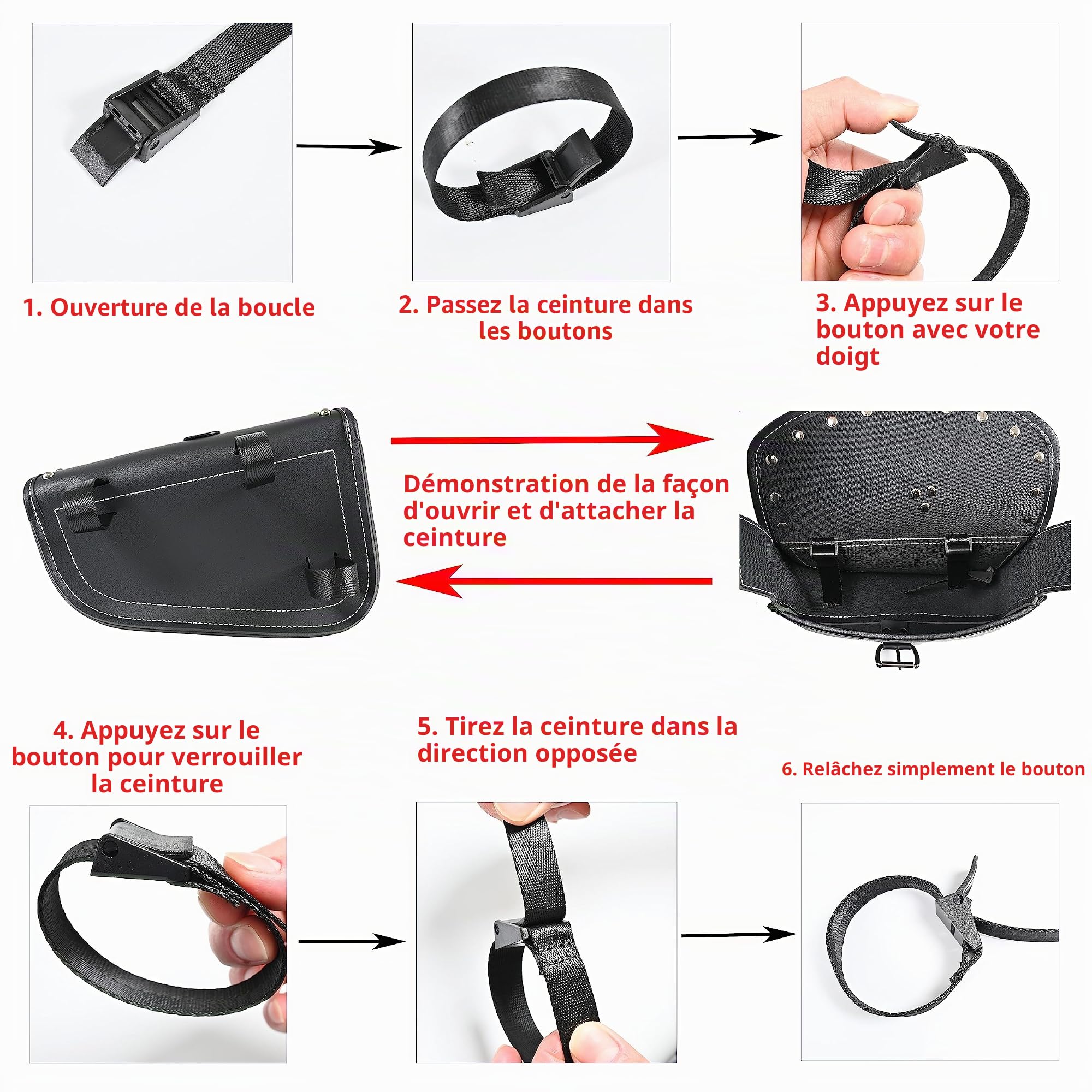 Sacoches latérales de selle de moto – Sac de selle souple en cuir PVC pour Harley Sportster imperméable, sac à outils latéral, sac de rangement universel pour moto, avec porte-gobelet (côté gauche)