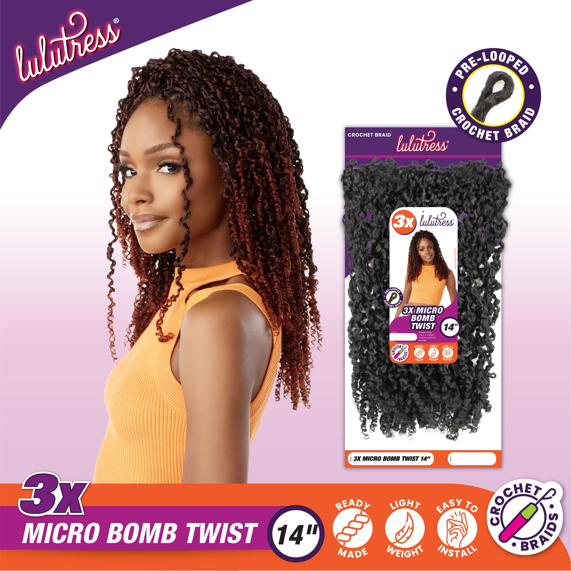 Amazon.com : Sensationnel Lulutress crochet braiding hair - 3x