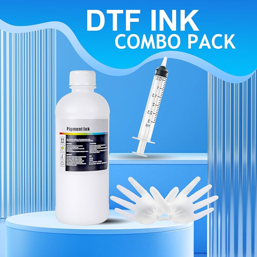 DTF インク　ホワイト　１リットル　８本 Premium DTF Ink - 1 Liter White for Direct To Film Printers