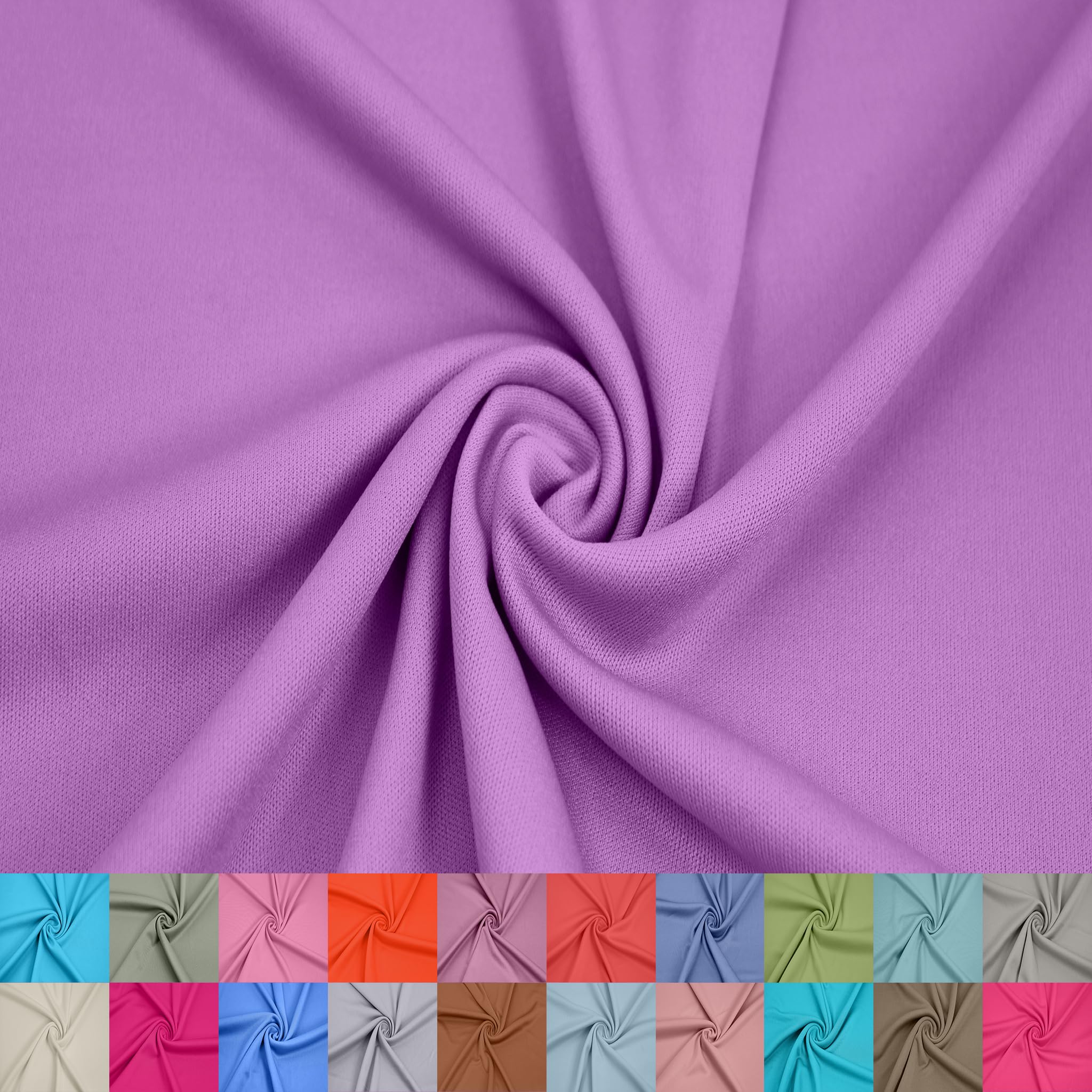 Texco Inc Polyester Interlock Lining 2 Way Stretch/Decoration, Apparel, Home/DIY Fabric, Fairy Light #216 1 Yard