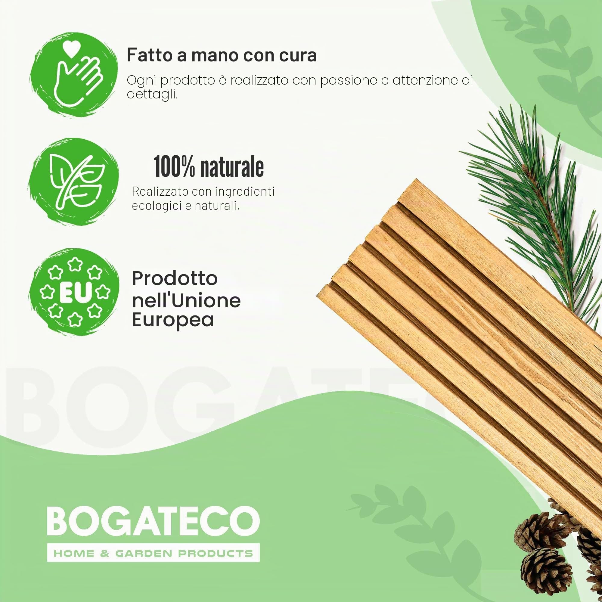BOGATECO Scatola in legno naturale | 60x35x14,5 cm | Decorativa in legno | Per frutta e verdura | Conservazione
