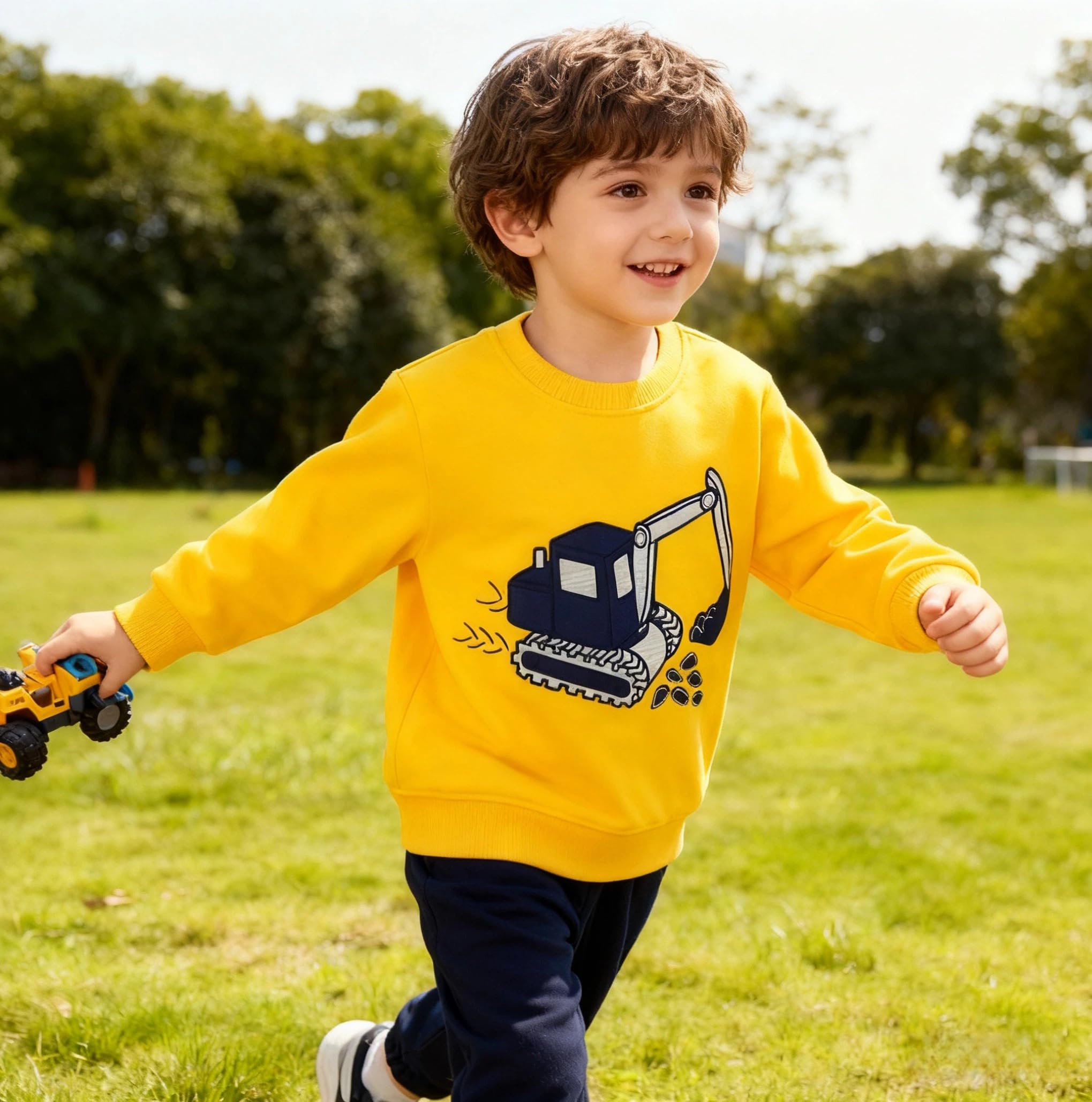 Sudaderas Niño Dinosaurio Pullover de Algodón Bebé Niños Sweatshirt Cuello Redondo para Niño Camiseta Casual de Manga Larga Sudaderas sin Capucha para Niño de 2-7 Años