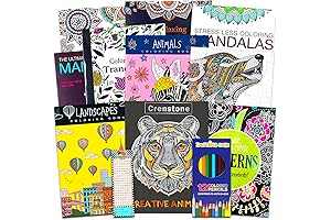 10x Adult Coloring Books for Women - Mandalas and More