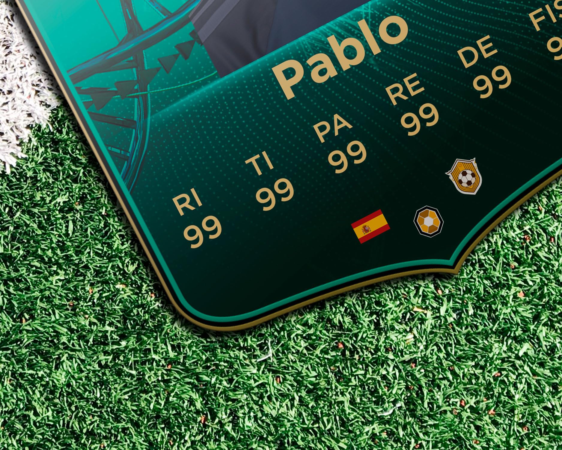 Panorama Carta de Fútbol Personalizada Evolutions en Metacrilato 21x30 cm - Regalos Personalizados y Originales - Cromos - Placa Ultimate Team