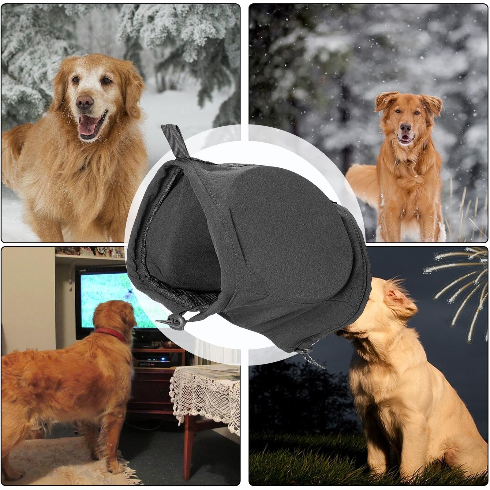 Hundeschutz, Ohrenschützer für Hunde, verstellbare Kopfhörer mit Geräuschunterdrückung für Hunde, Haustier-Ohrenschützer, Hundeschutz, Hundeschutz für Feuerwerk, Fellpflege, Konzerte, Regen