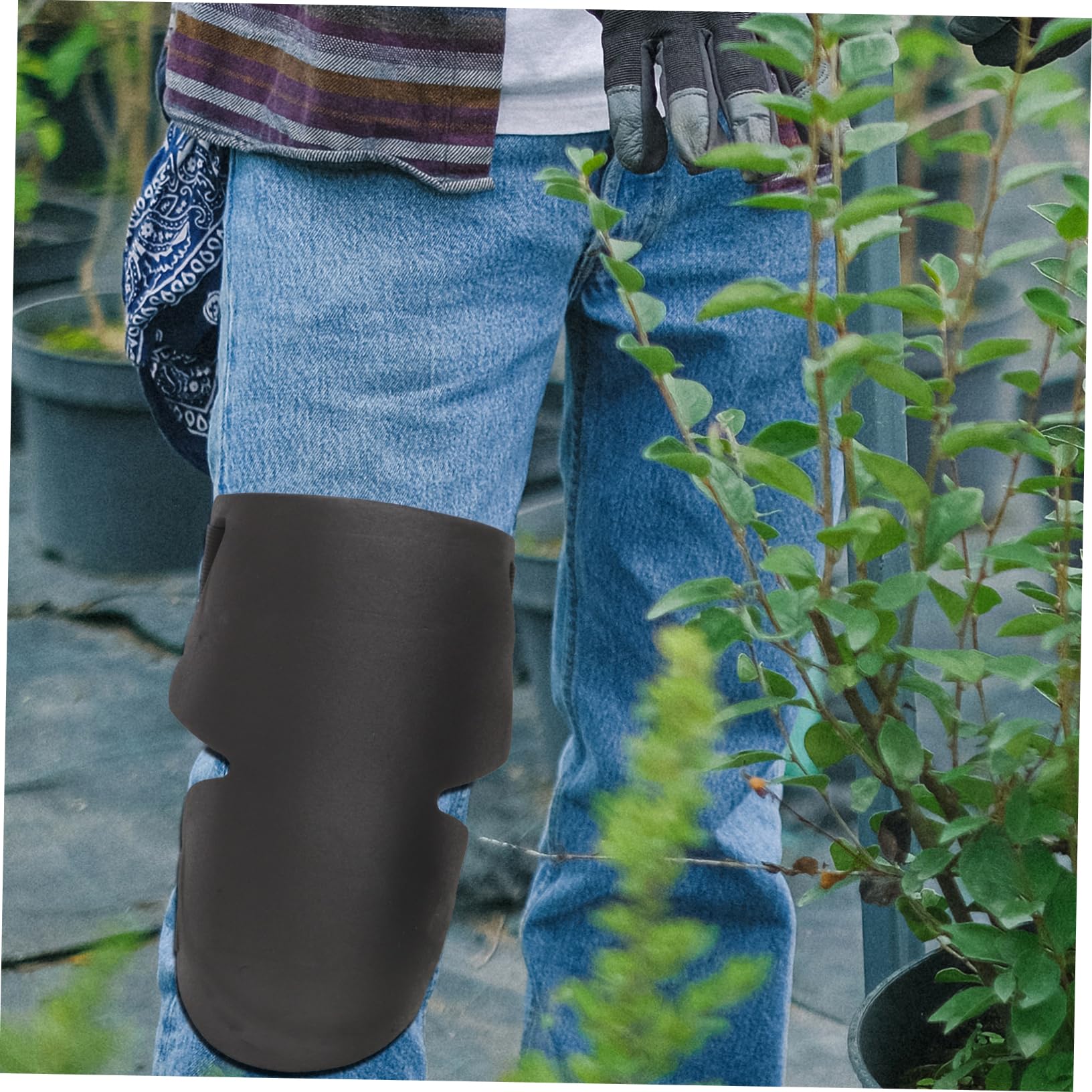 HANABASS Work Pads for Knees 1 Pair Outdoor Knee Pad Garden Non-slip Comfortable Black Protection