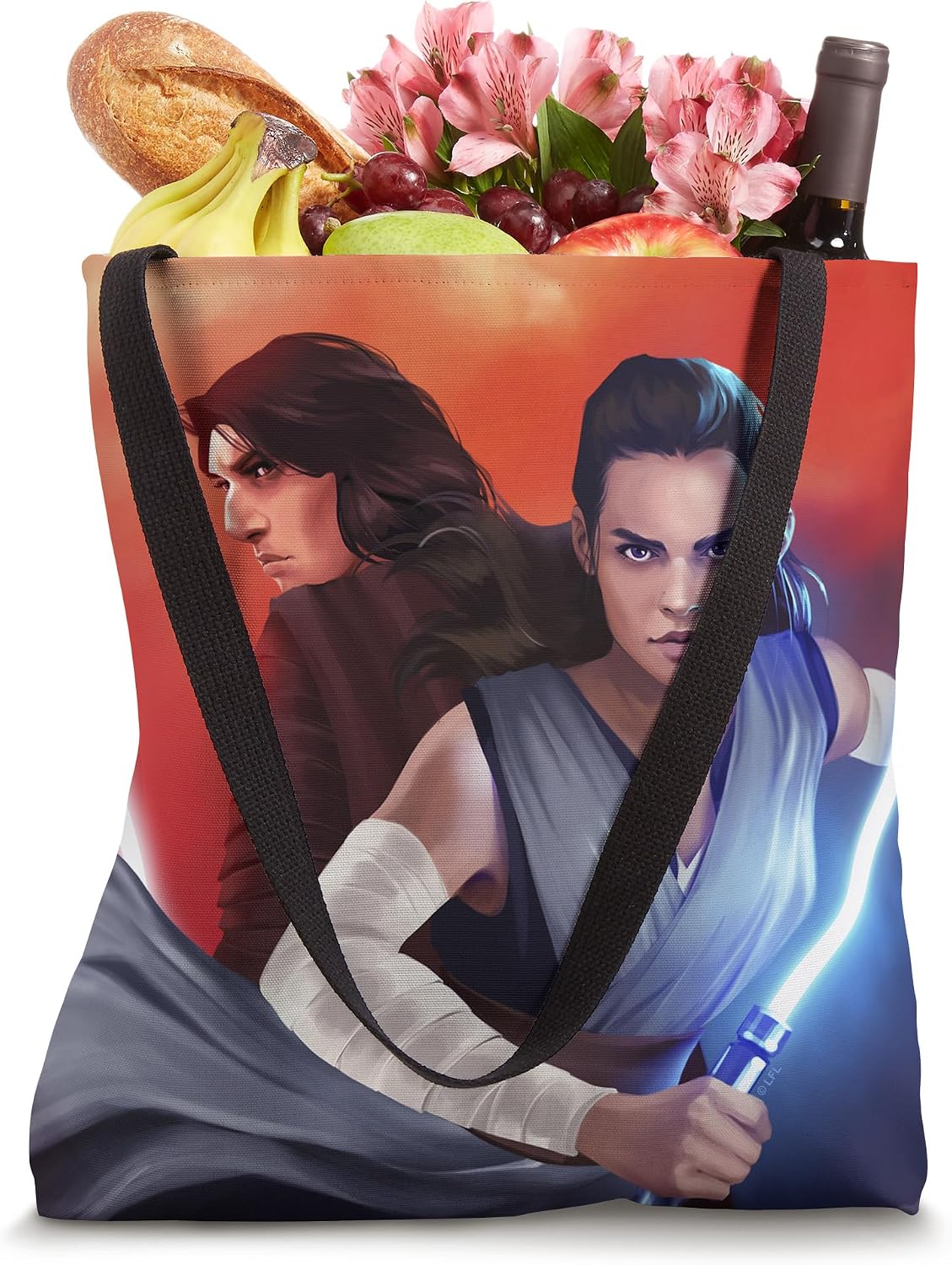 Star Wars: The Last Jedi Exclusive Rey & Kylo Portrait Tote Bag
