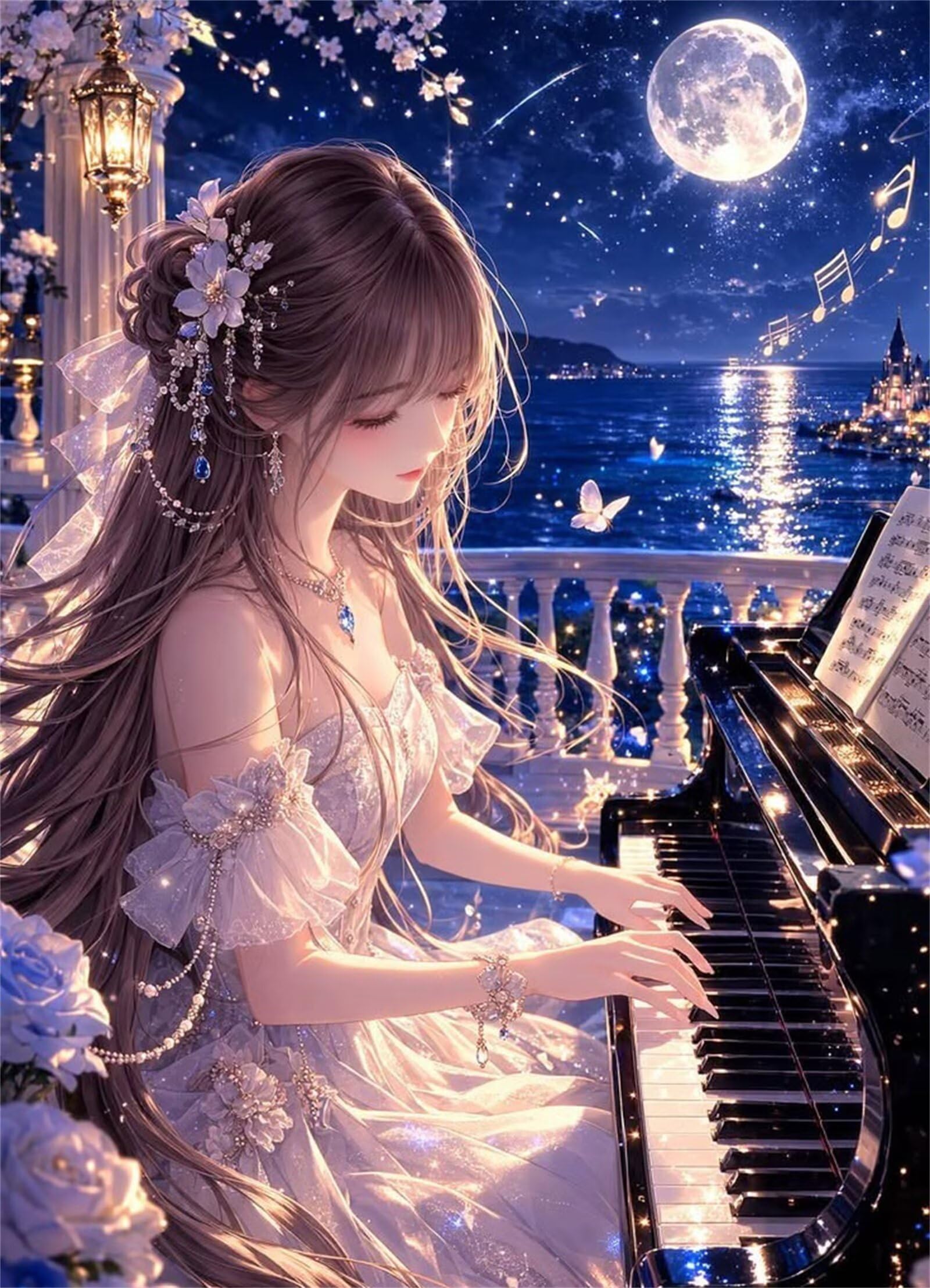 Puzzle 4000 pezzi Pianoforte al chiaro luna per Adulti, 141x87cm Puzzle Adulti 4000 pezzi, Giochi Di Puzzle per Tutta La Famiglia, Un Regalo Festivo per Gli Amici in Una Bella Confezione
