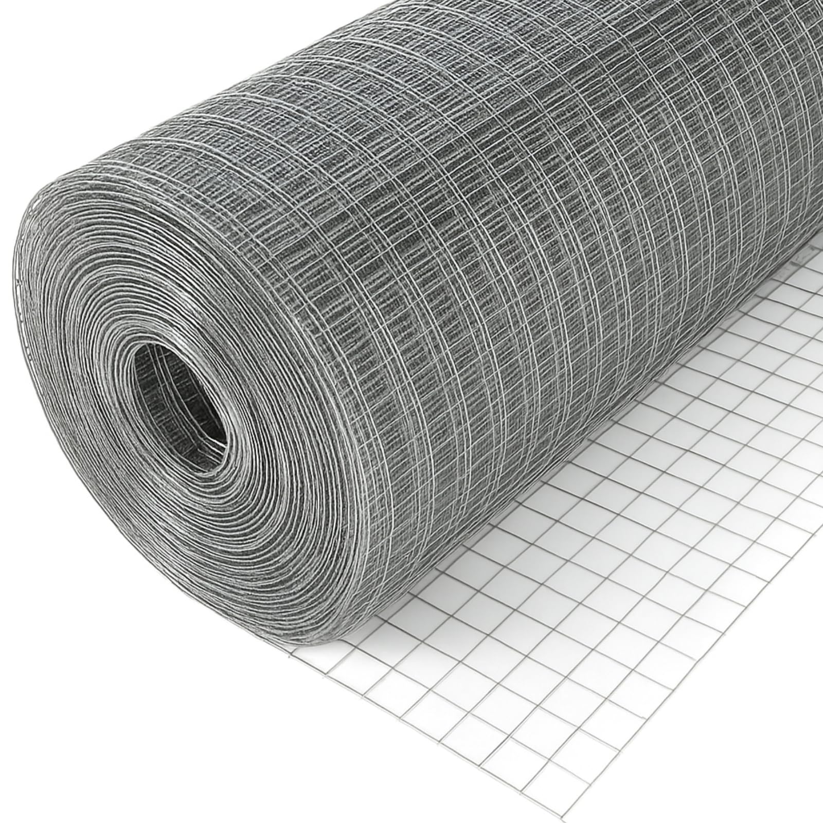 HAGO 24, filo per voliera, zincato, in acciaio, 25 x 1 m, 19 x 19 mm, 0,75 mm, rete metallica per animali, voliera per uccelli, copertura, griglia di protezione, orticoltura