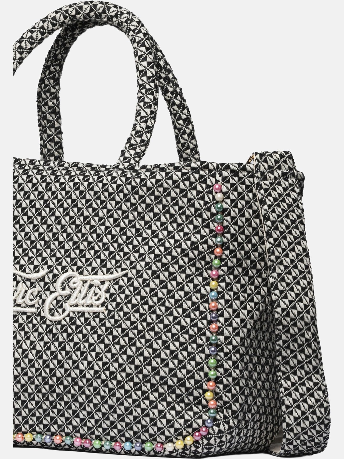 MARC ELLIS Borsa a Mano Donna Fast Bianco Multicolor Zip Poliestere