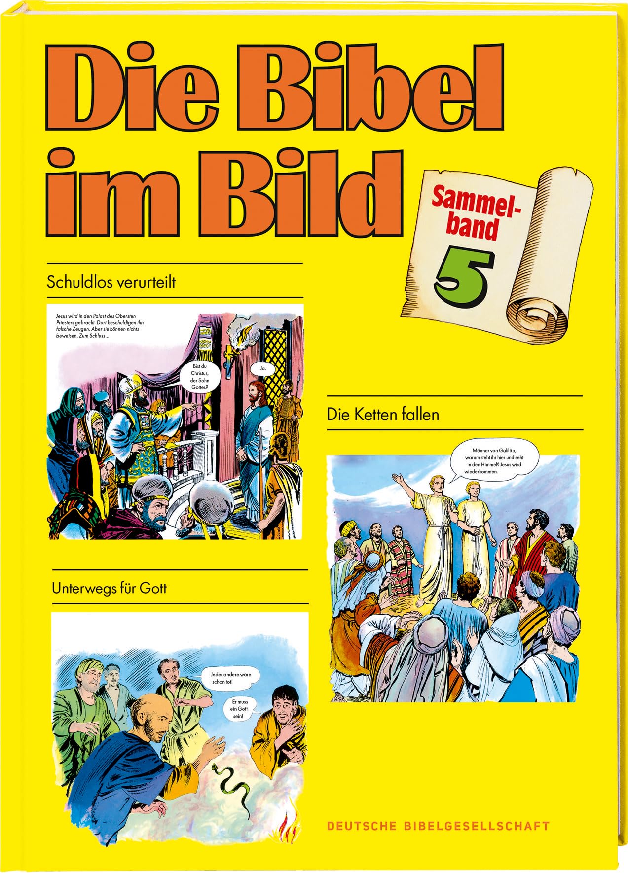 Comic-Reihe „Die Bibel im Bild“. 50 Jahre-Jubiläumsausgabe. Kinderbuch-Klassiker ab 8 Jahren mit Geschichten aus dem Alten und Neuen Testament als Comics. 5 Sammelbände im Schuber
