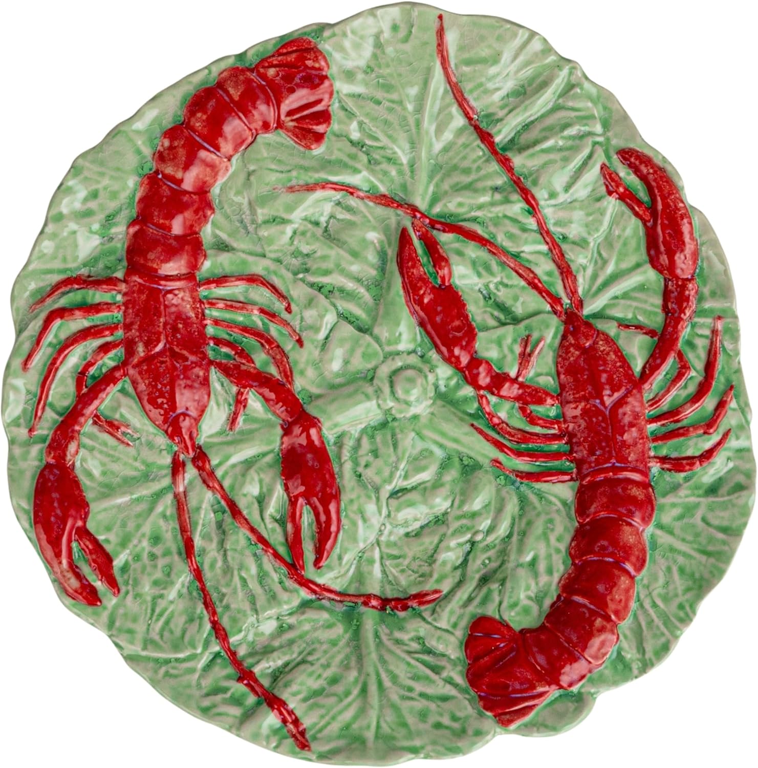 Creative Co-Op Lobster Feast Stoneware Plates, Red and Blue, Set of 6 - Image 5