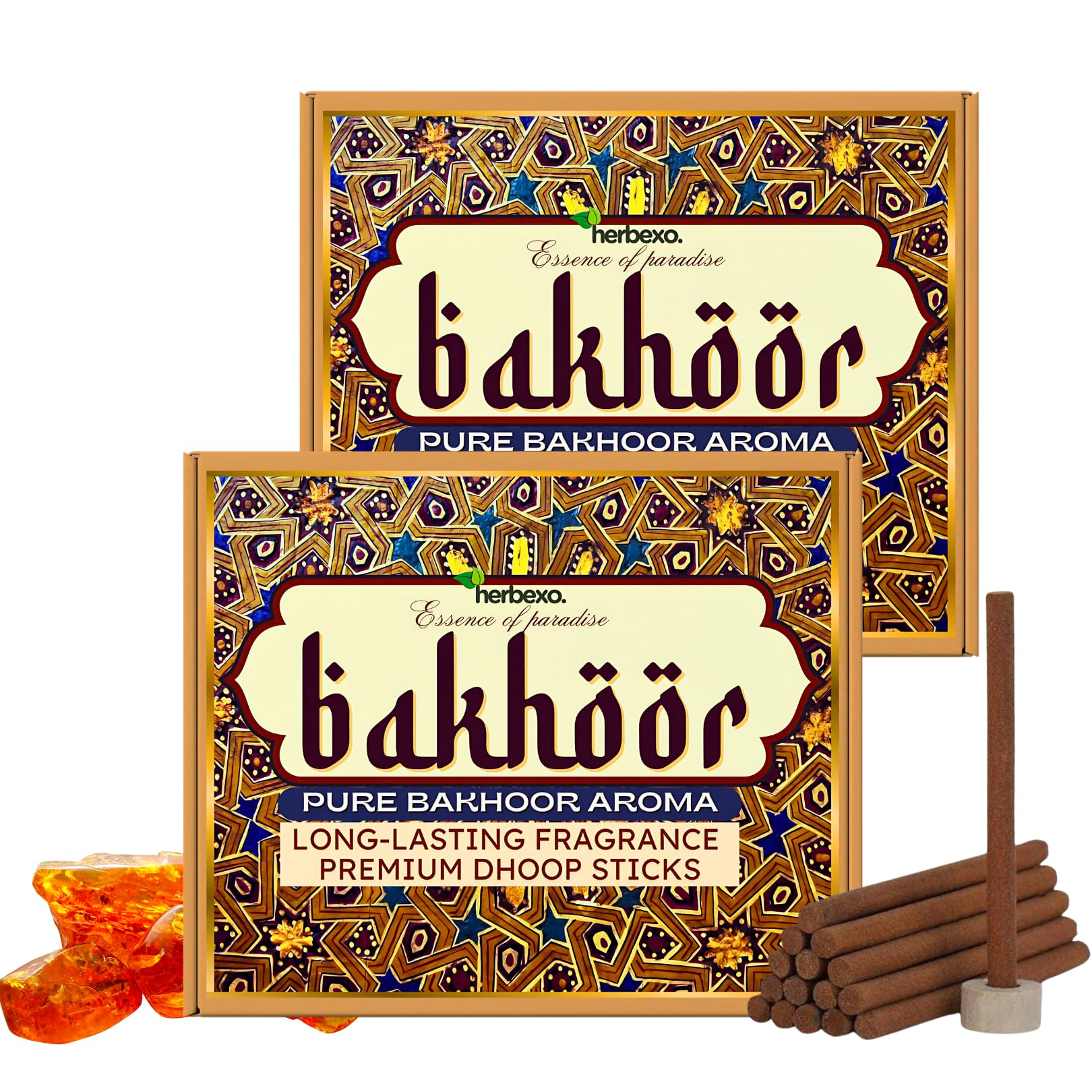 Herbexo Bakhoor Herbal Dhoop Sticks | Made with Natural & Herbal Ingredients, Pure Attar | Traditional, Warm & Long-Lasting Aroma for Pooja, Meditation, and Ambiance | Charcoal Free-picture-29