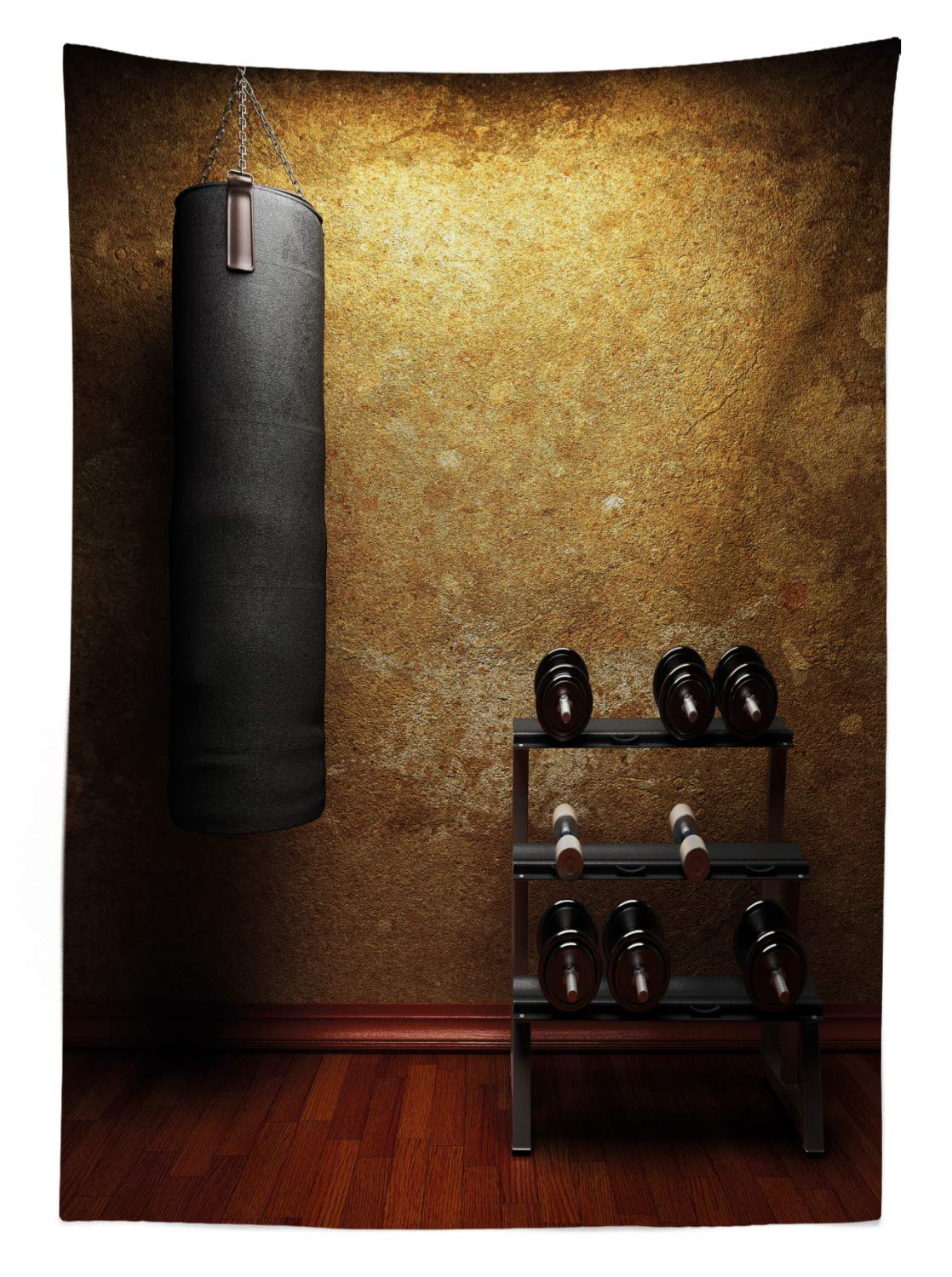 ABAKUHAUS Tovaglia Terme Pietre Di Massaggio – Rettangolare 140x170 Cm, Impermeabile E Antimacchia, Nero/Marrone/Bianco