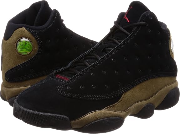Amazon.com: Nike Air Jordan 13 Retro Olive negro/rojo-oliva ante tamaño 10  : Jordan: Ropa, Zapatos y Joyería