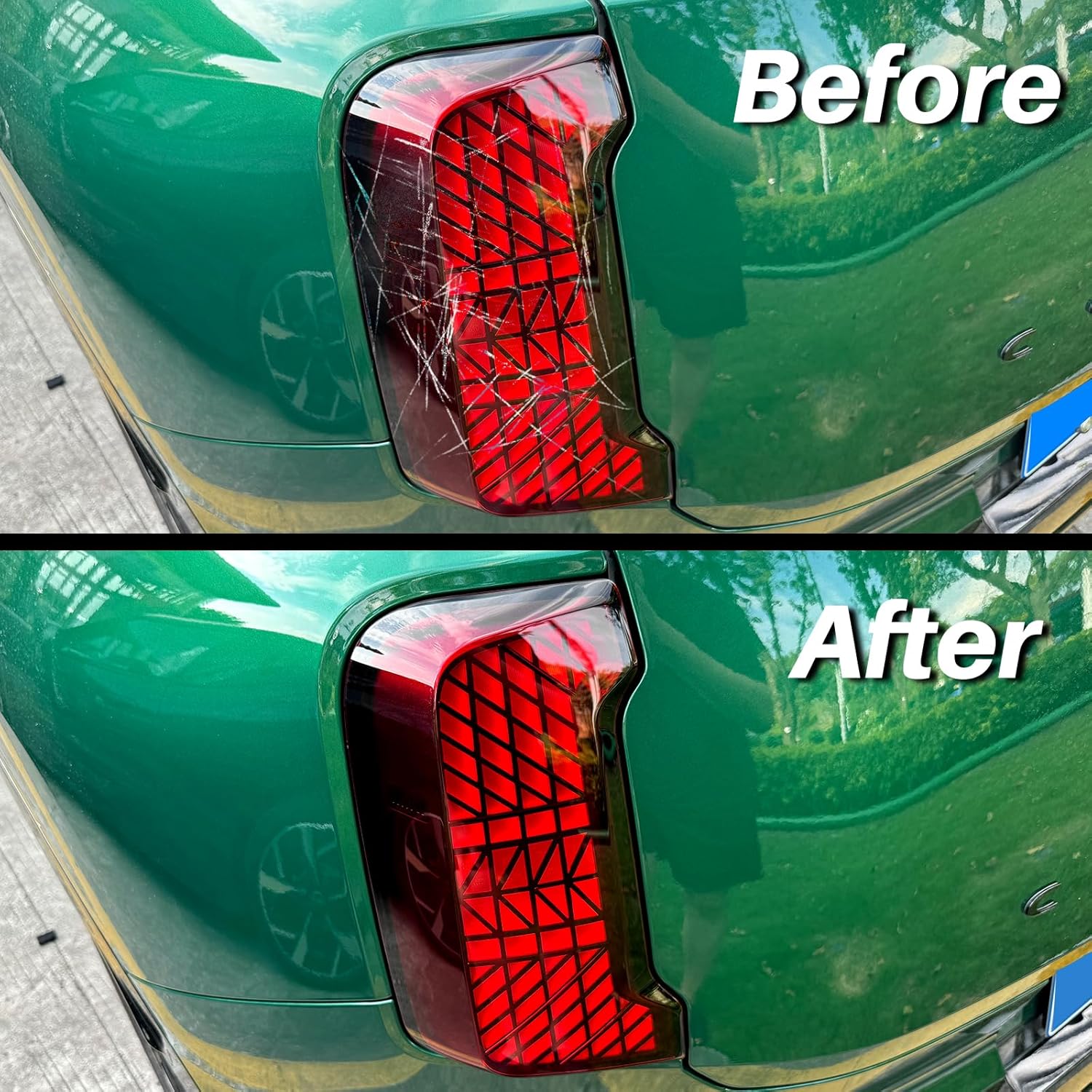 KUNGKIC for Mini Countryman U25 2024 2023 Taillight Protection Film TPU Scratch Guard Non-Yellowing Self-Healing Exterior Accessories (Transparent)