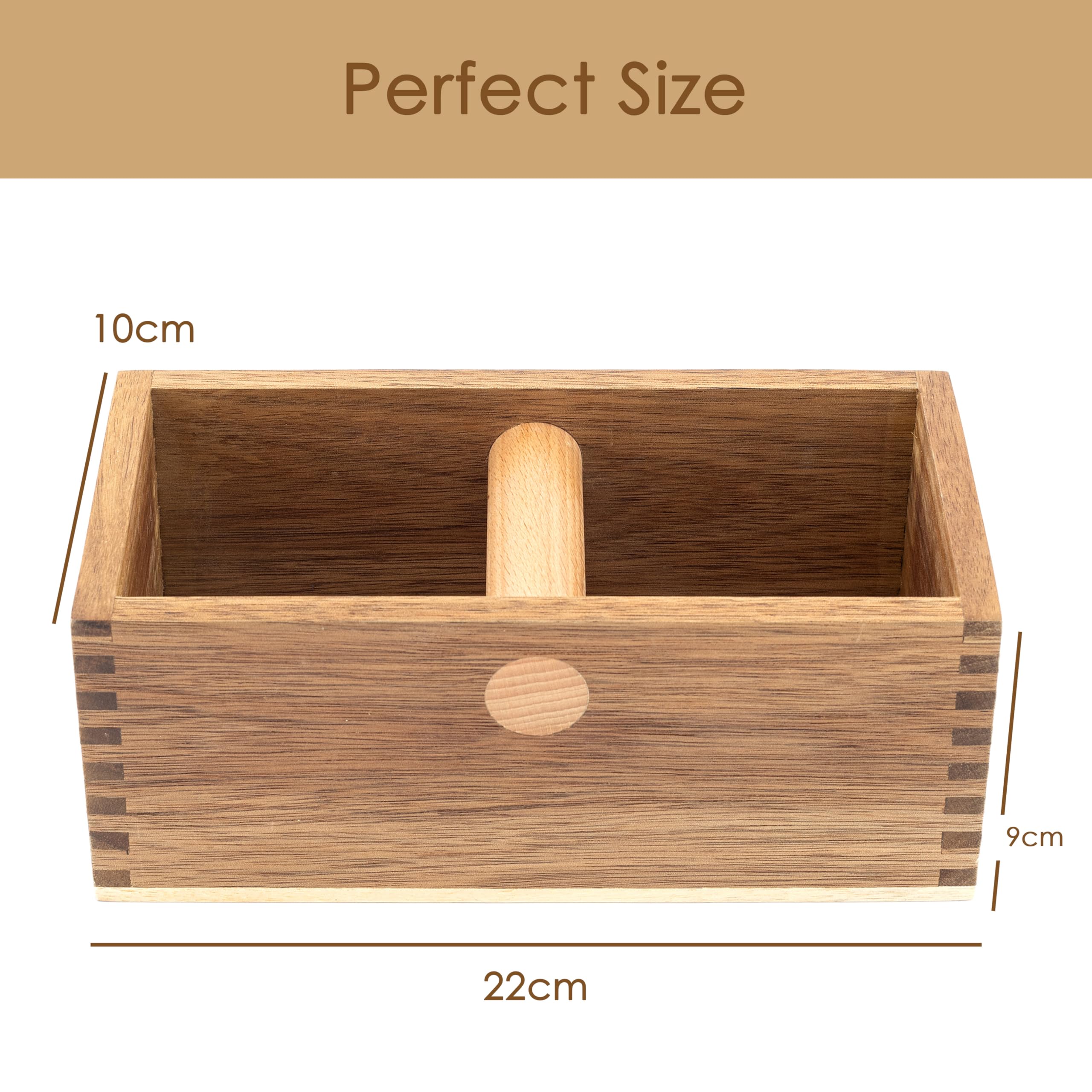 Hanseküche Contenitore in legno – contenitore sostenibile per portafiltro e fondi da caffè, perfetto accessorio per caffè barista, Knock Box per un facile sblocco, facile da pulire, fondi di caffè