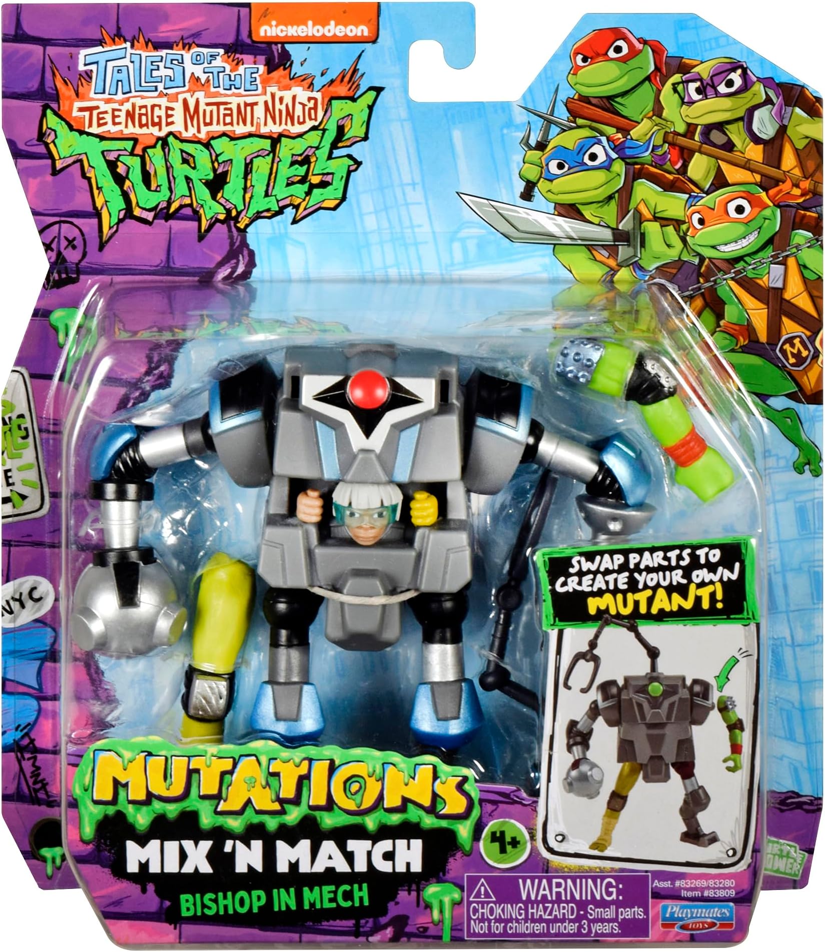 Tales of Teenage Mutant Ninja Turtles: Mutations Mix and Match 4.5-Inch Bishop Action Figure