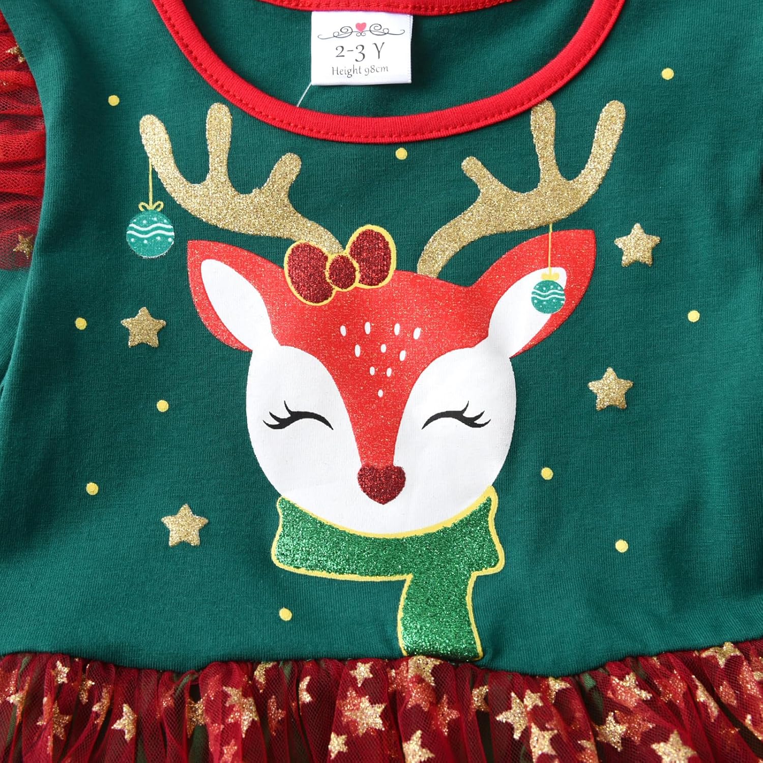 DXTON Toddler Girls Dress Long Sleeve Tutu Winter Birthday Party Dress for Little Girl 3-8T - Image 5