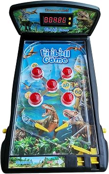 Dinos Pinball Machine, Tabletop Arcade, LED Digital Scoreboard, 8+ | 16.5 &