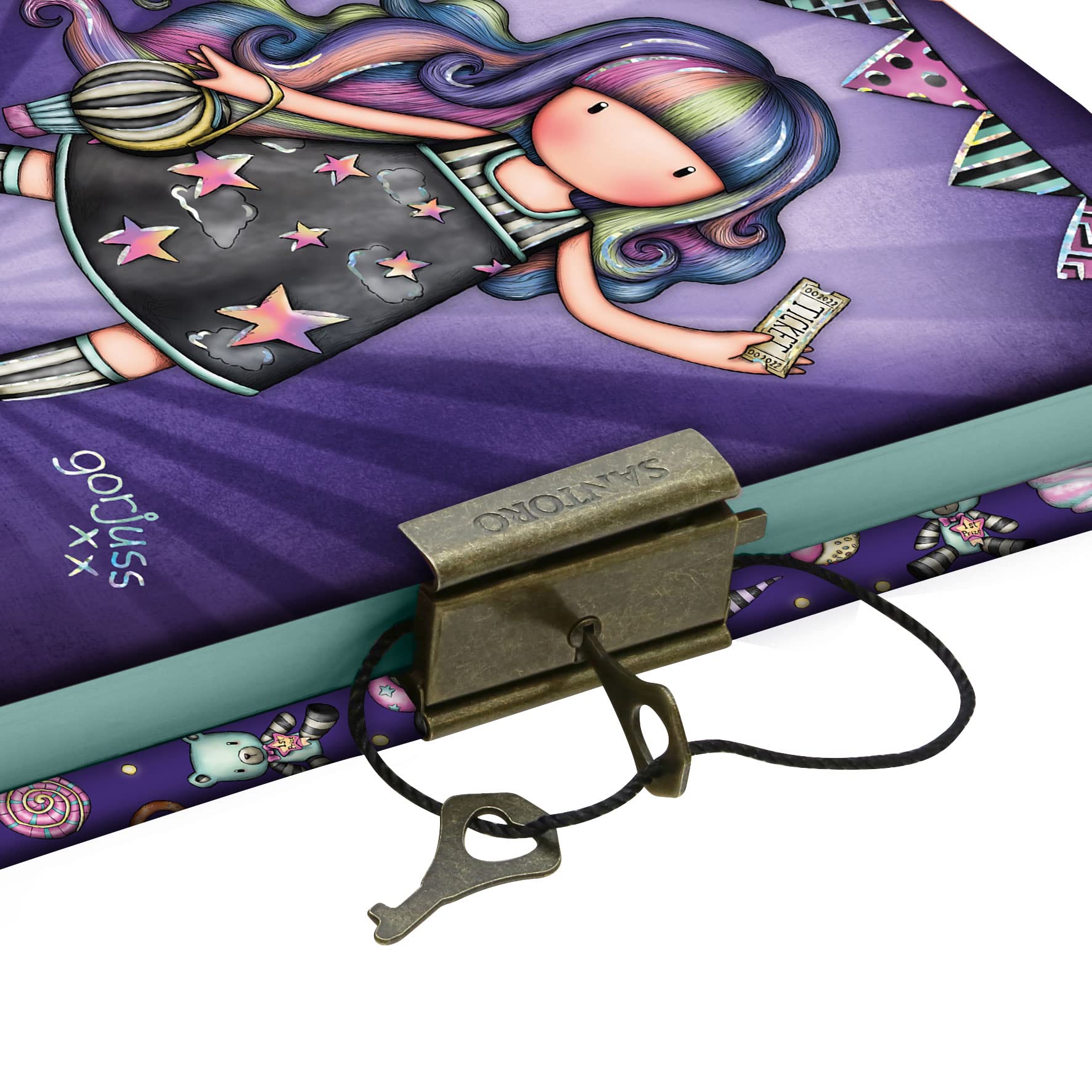 SAFTA Astuccio Gigante Gorjuss Fairground Carousel – Con Maniglia, 21,5x10,5x7 Cm – Multicolore – Per Scuola, Viaggi, Trucchi – Design Originale - 5