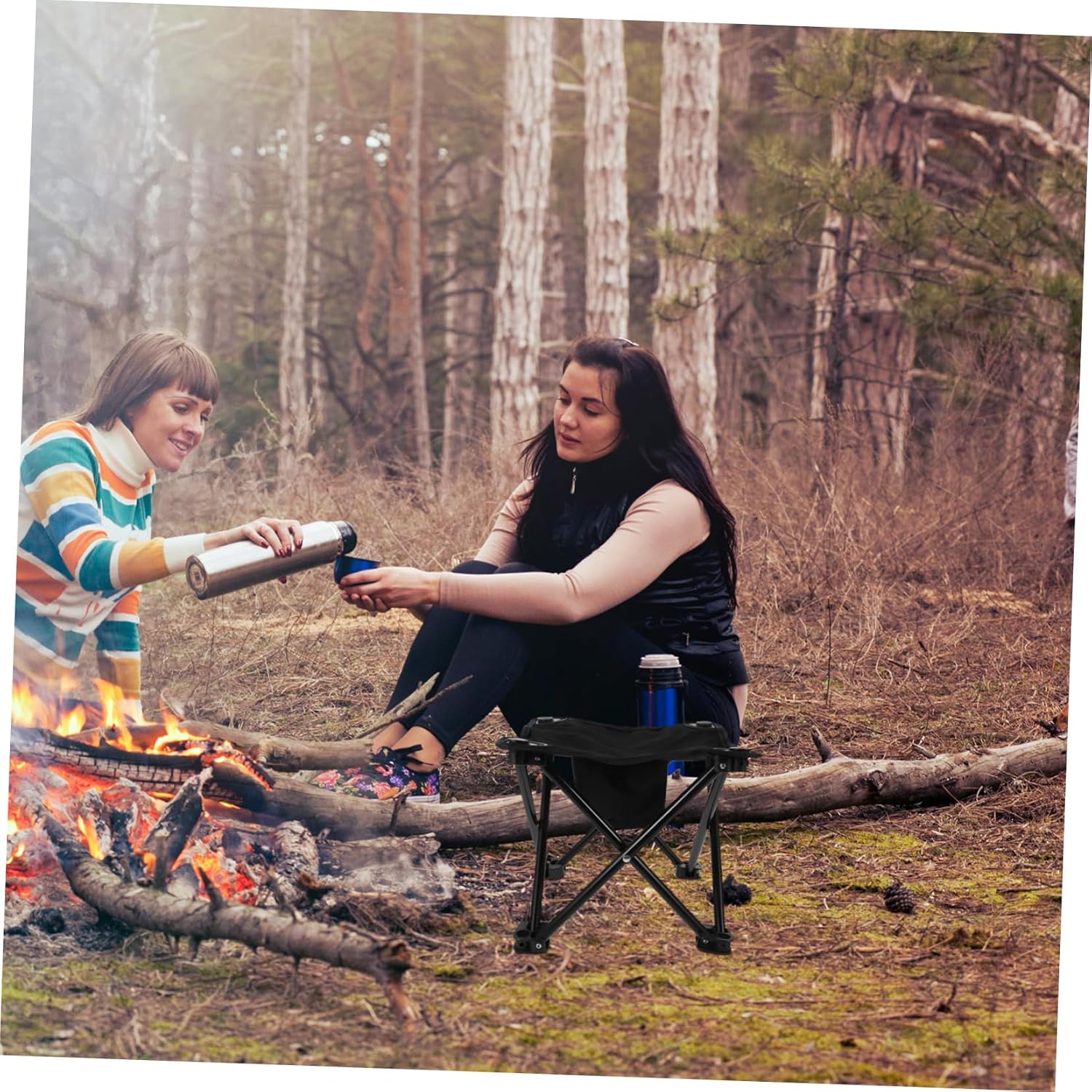 Holibanna Lightweight Folding Chair Outdoor Oversized Camping Stool for Seat Bench
