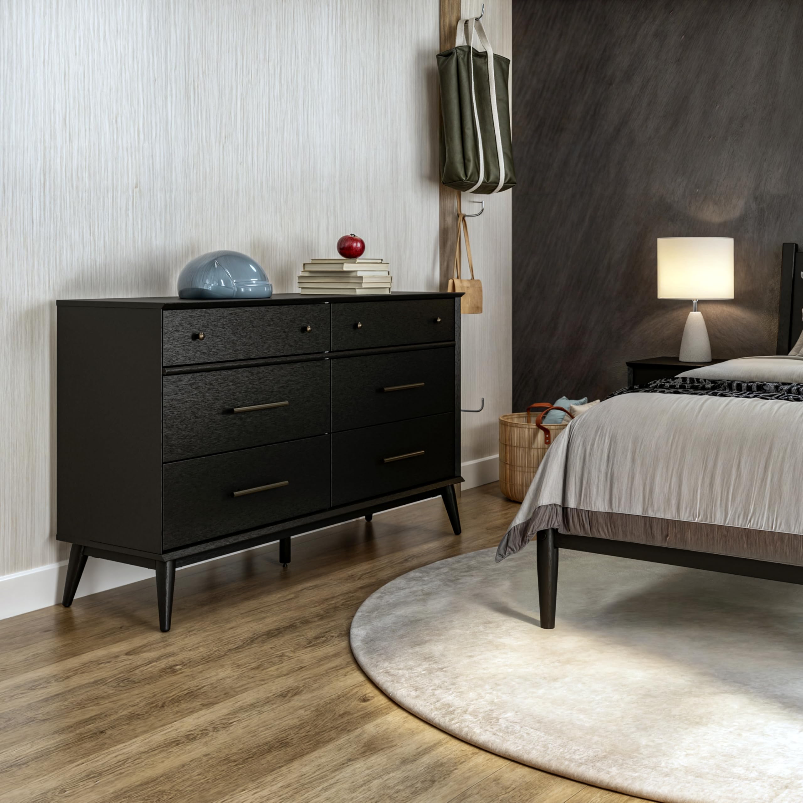 Amazon.com: Camaflexi Mid-Century Solid Wood Dresser / 6 Drawers/Black Finish : Home & Kitchen Amazon.com: Camaflexi Mid-Century Solid Wood Dresser / 6 Drawers/Black Finish : Home & Kitchen