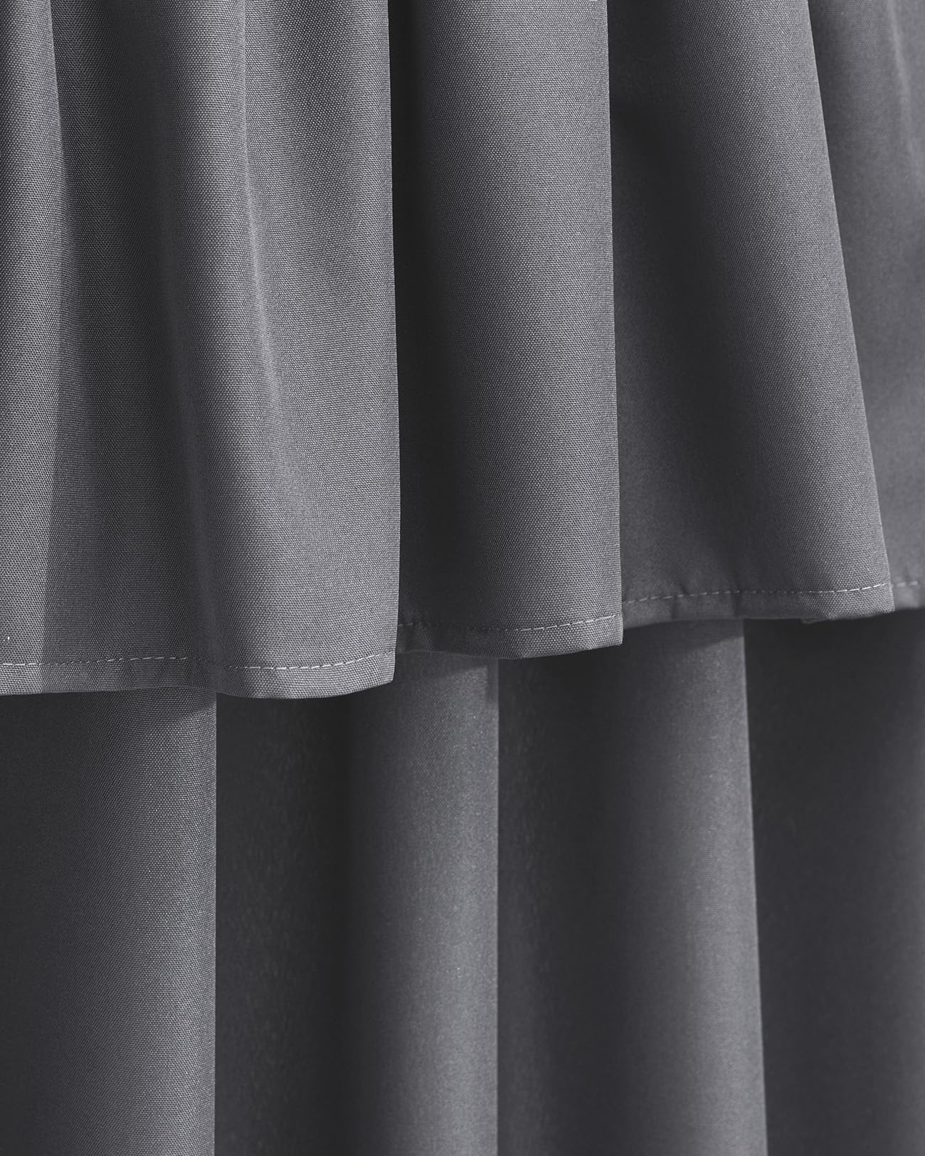 ROOM99 Curtain with Silver Eyelets Mia 140 x 280 cm Width x Height Sliding Curtains Modern Curtain Living Room Bedroom Dark Grey Pack of 1 - Image 3