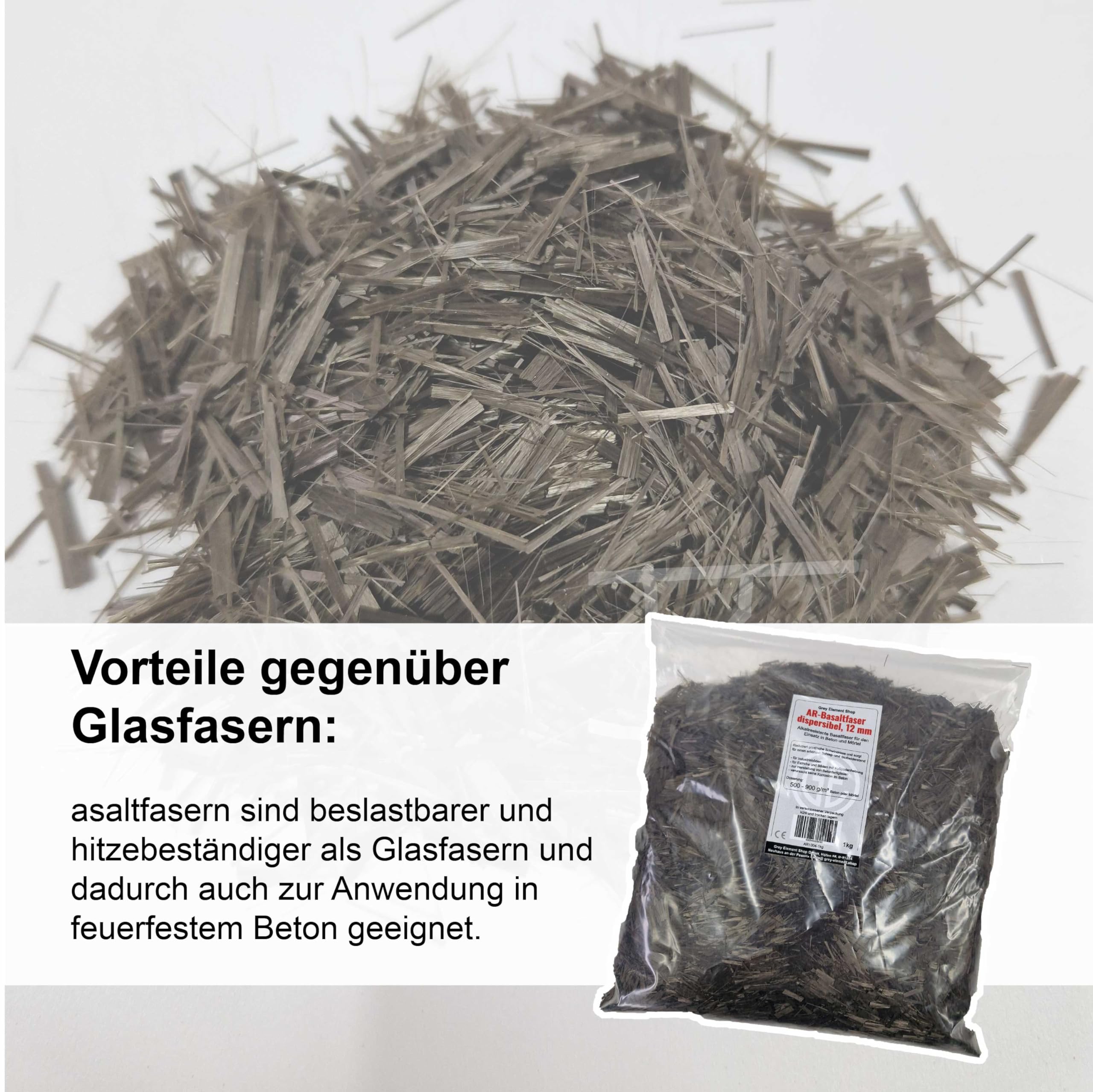 AR-Basaltfaser integral 24 mm, 0,5kg