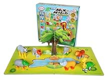 Mini Mix or Match Jungle Animals, Magnetic Toy Set with Pop-up Playmat, Set of 7