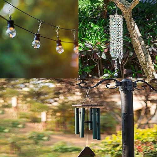 Miniatura 6 de Gancho giratorio para carillón de viento, 8 unidades, ganchos giratorios de acero inoxidable para colgar campanillas de viento, hilanderos móviles,