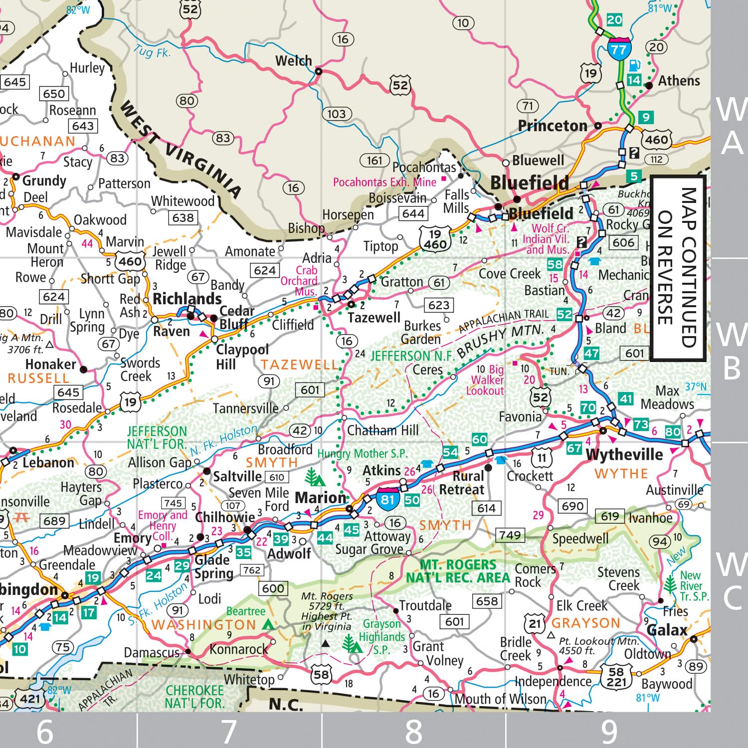 Rand McNally Easy to Fold: Virginia State Laminated Map - Image 5