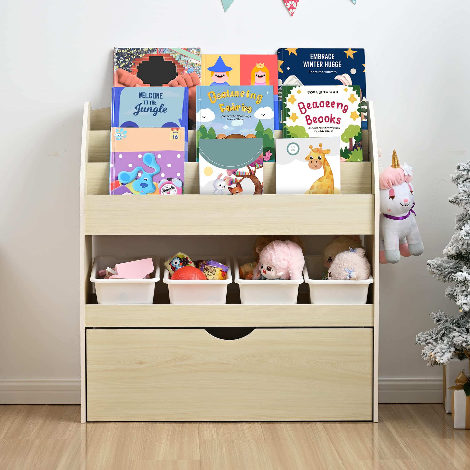 Amazon.co.jp: OSJ おもちゃ収納 絵本ラック 収納棚 本箱 絵本棚 収納  