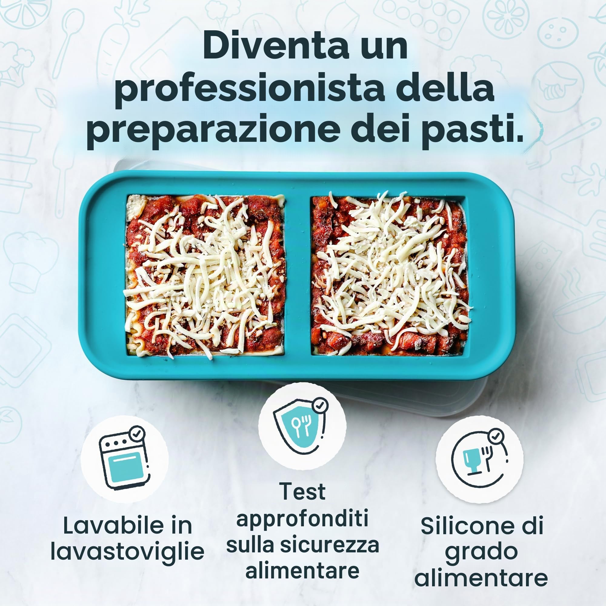 Souper Cubes Set regalo, 1 tazza 2 tazze 1/2 tazza e 2 vassoi cucchiai da tavola con coperchi